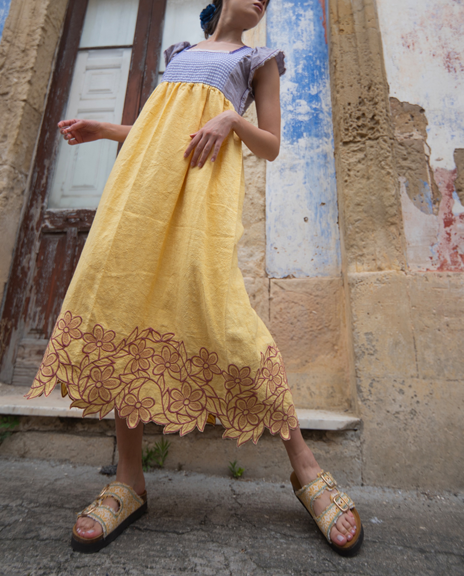 Vestido Midi Aloe Jilly Amarelo-9
