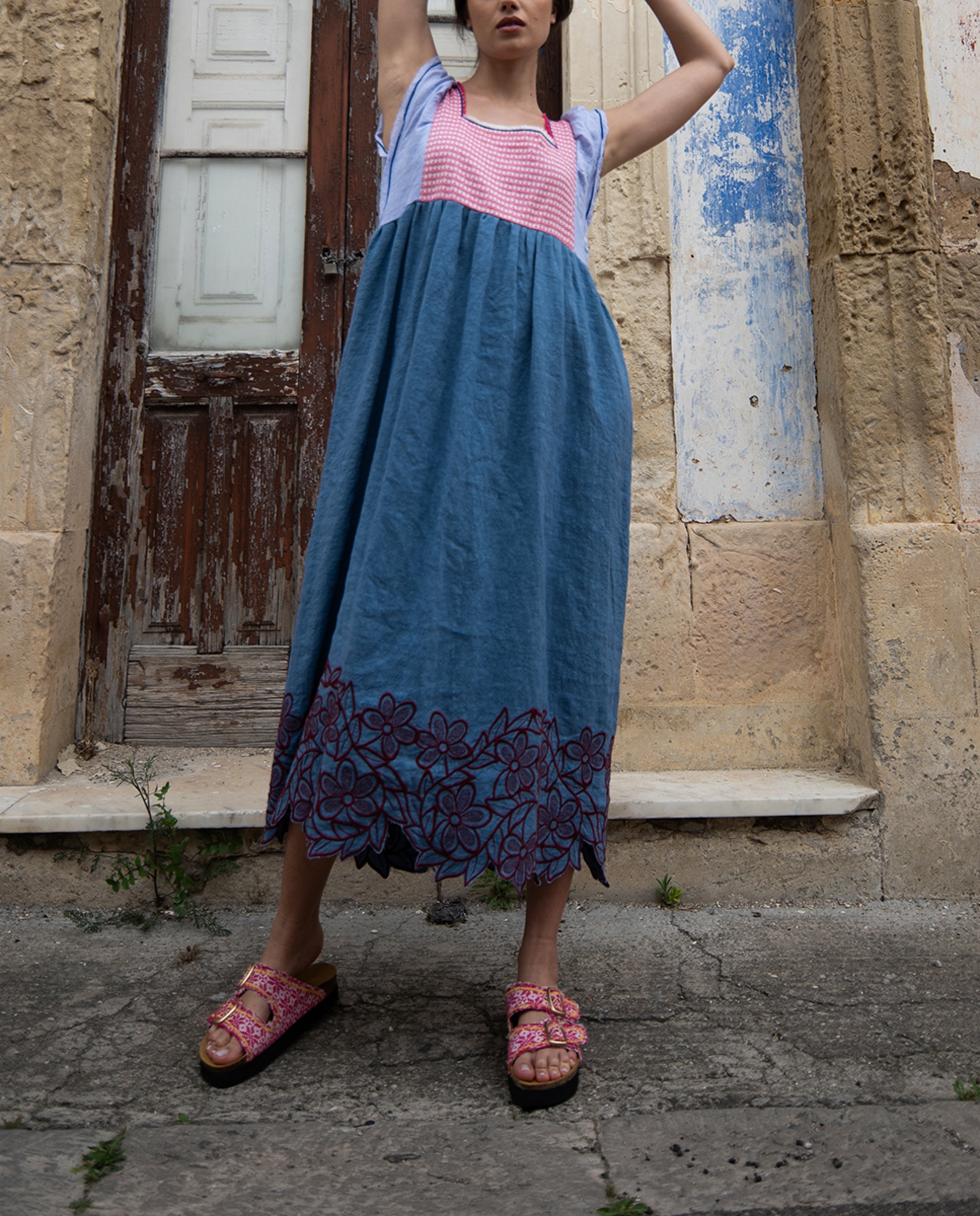 Vestido Midi Aloe Jilly Azul-7