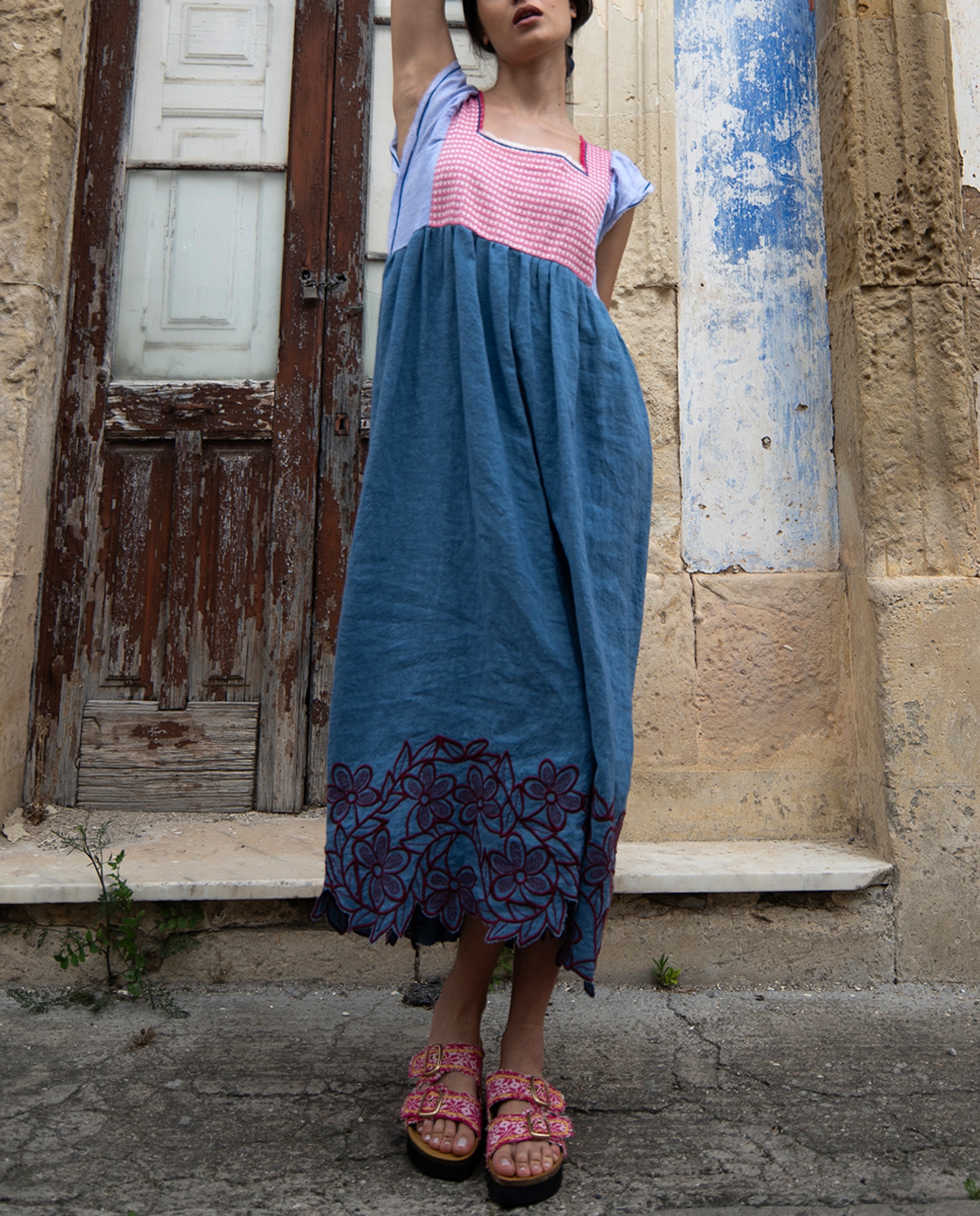Vestido Midi Aloe Jilly Azul-6