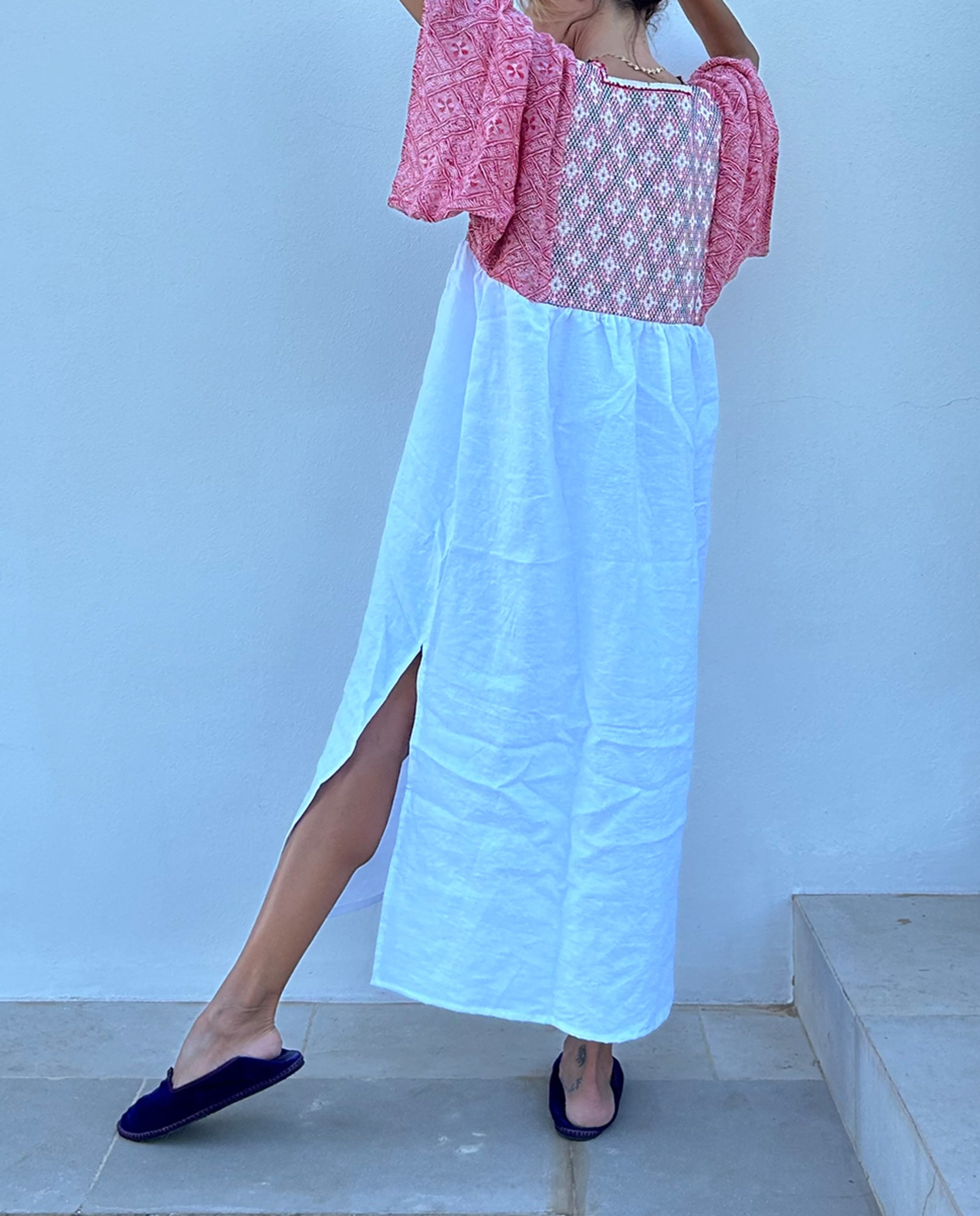 Vestido Comprido Laura Branco-5