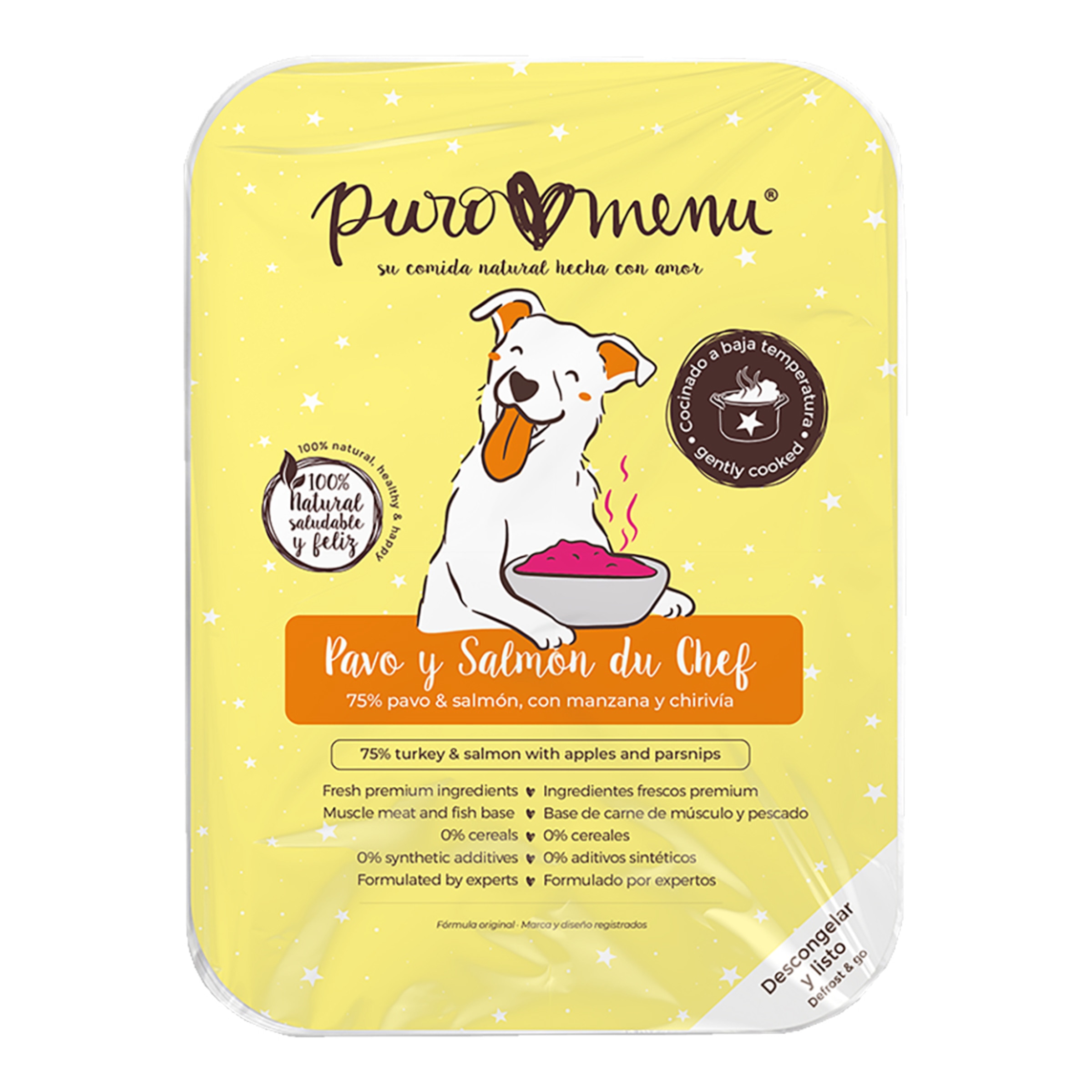 Imagen 0 de Comida húmeda para perros adultos minis y pequeños Puromenu pavo y samón