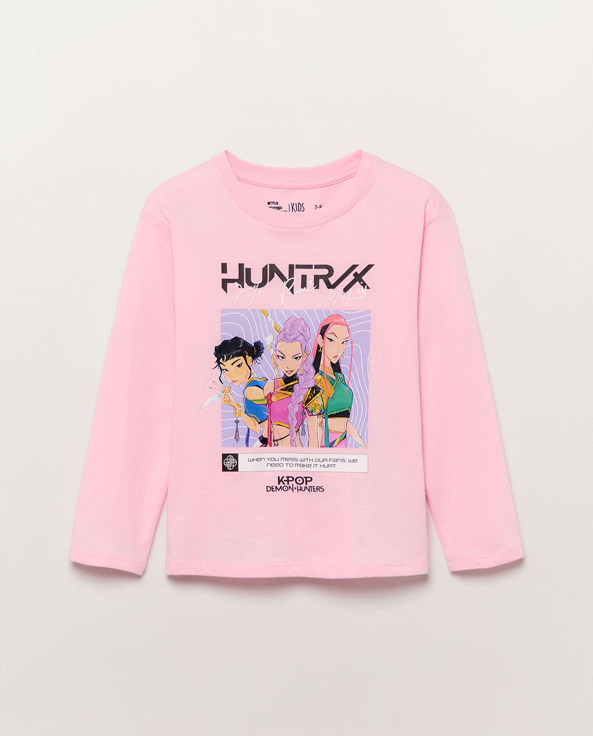 Imagem 0 de Camisola de Manga Comprida com Estampado Posicional no Peito de Personagens Coloridas "Huntrix"
