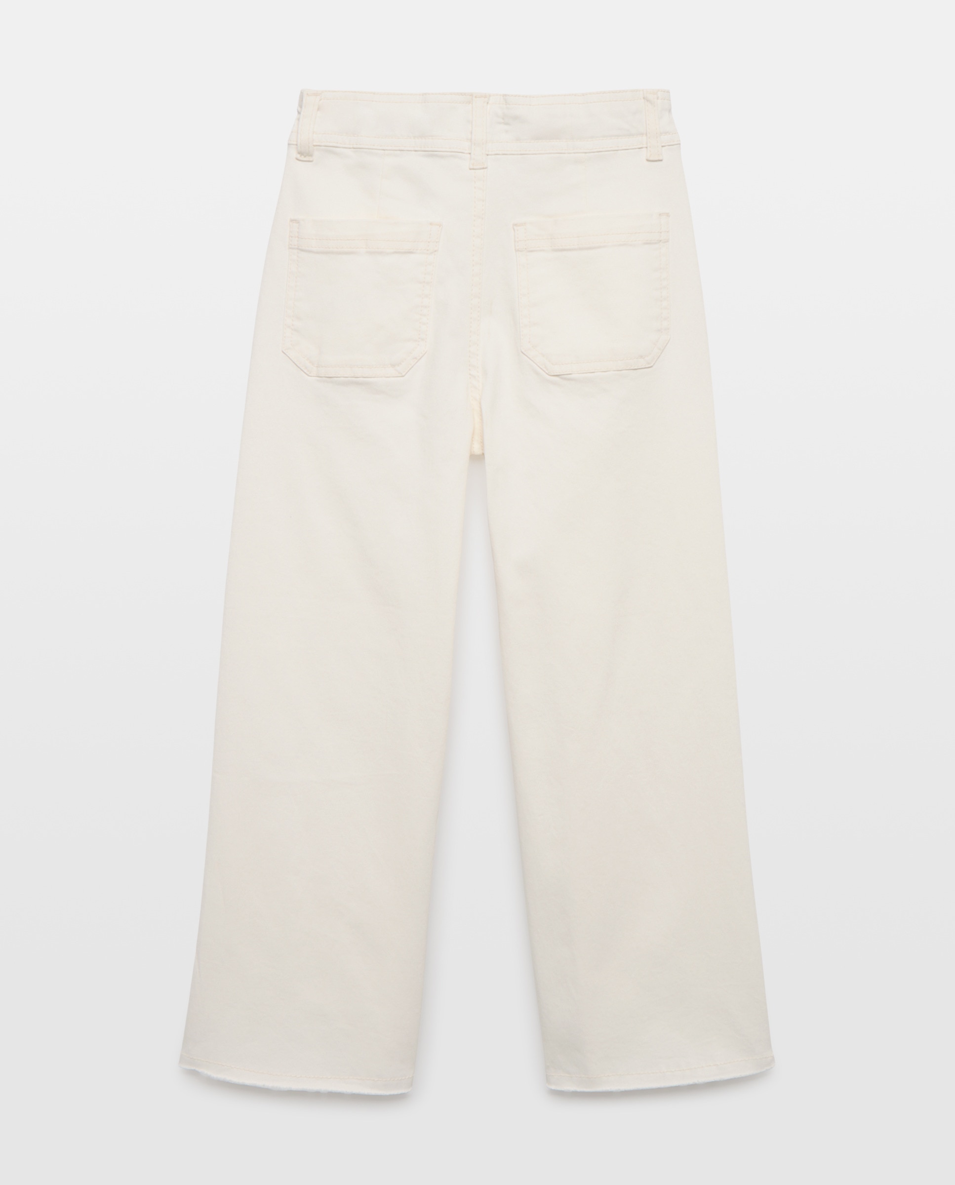 Pantalón niña ancho culotte 130 Marfil-2