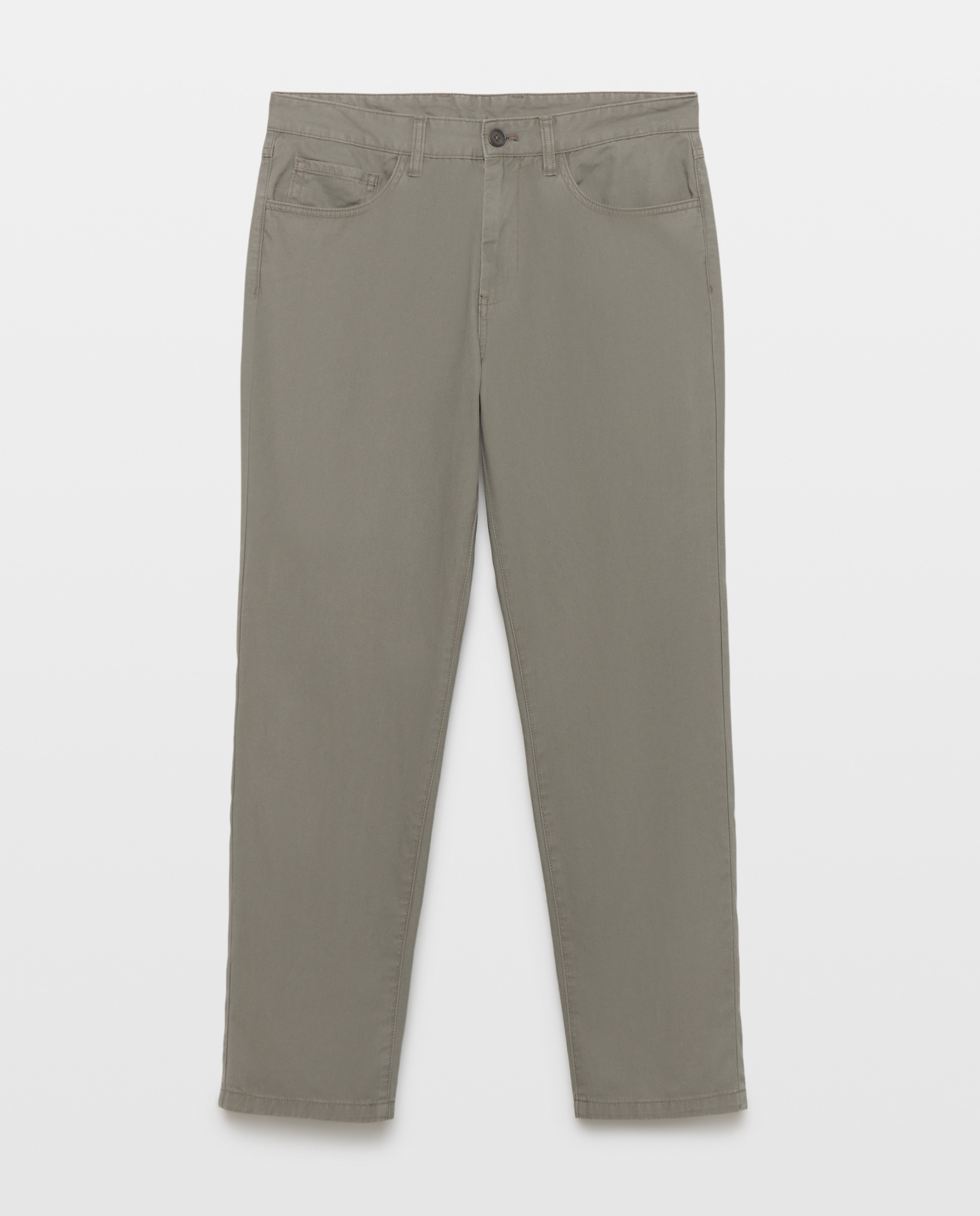 Pantalón hombre cinco bolsillos básico regular fit 560 Oliva-4