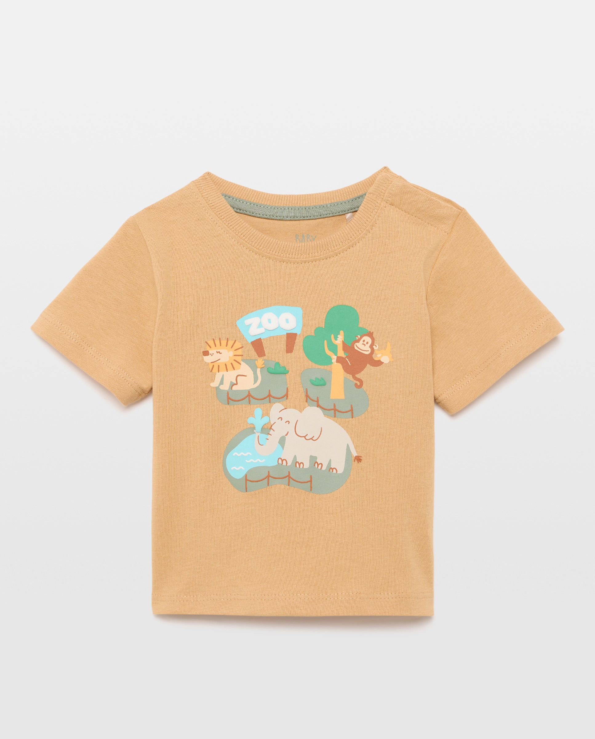 Camiseta de bebé manga corta estampada - Baby El Corte Inglés - 730 Camel 730 Camel-1