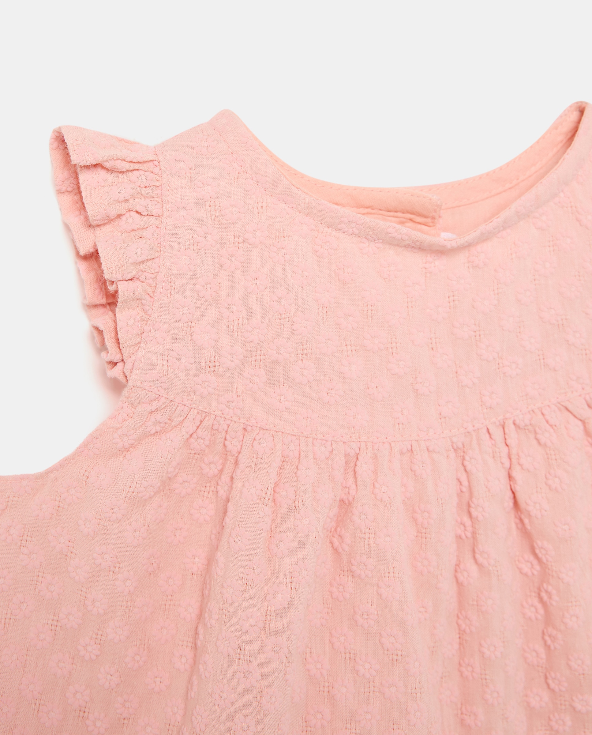 Vestido de Bebé sem Mangas e com Cueca Baby El Corte Inglés Rosa-3