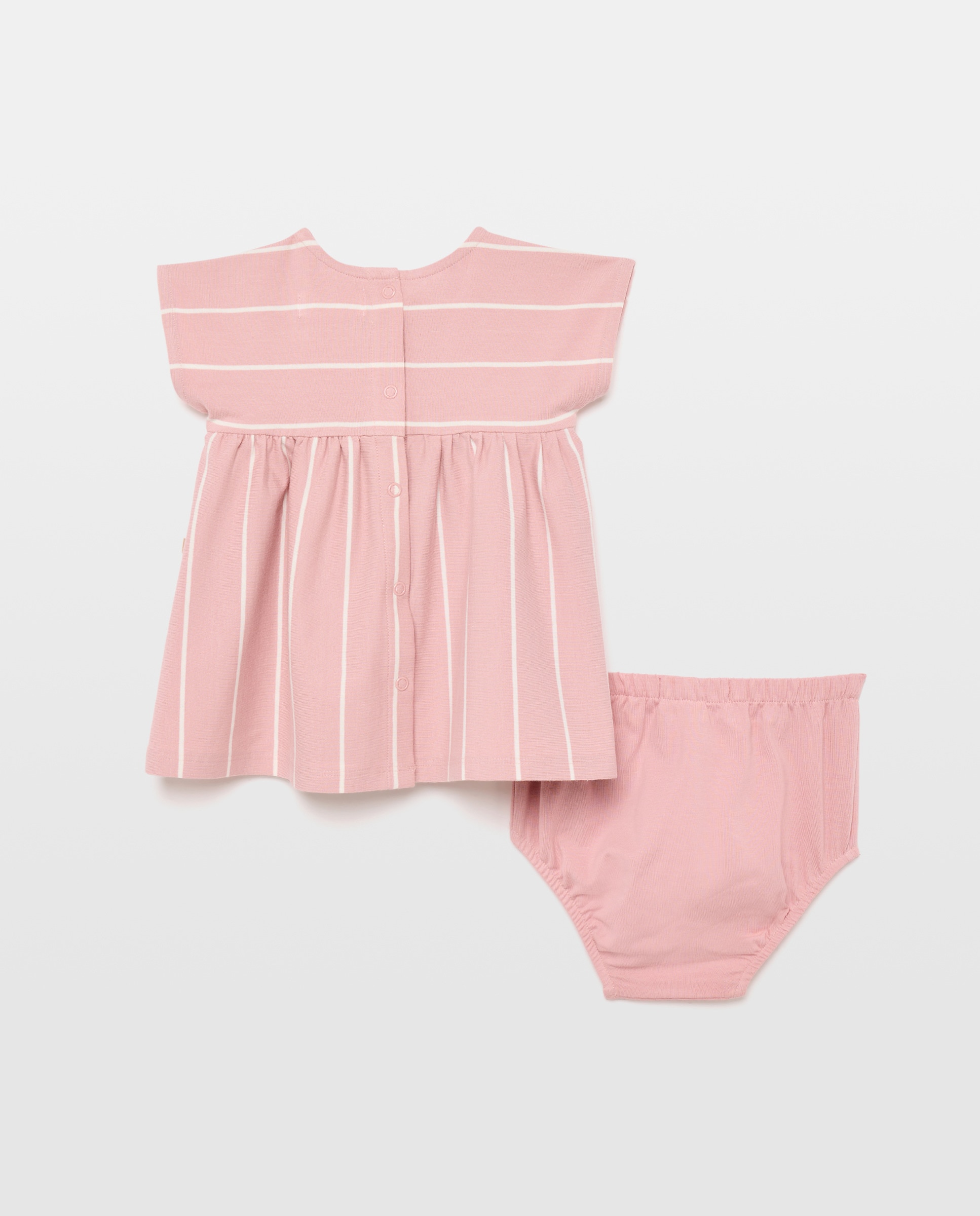 Vestido de Bebé em Felpa com Manga Curta Baby El Corte Inglés Rosa-2