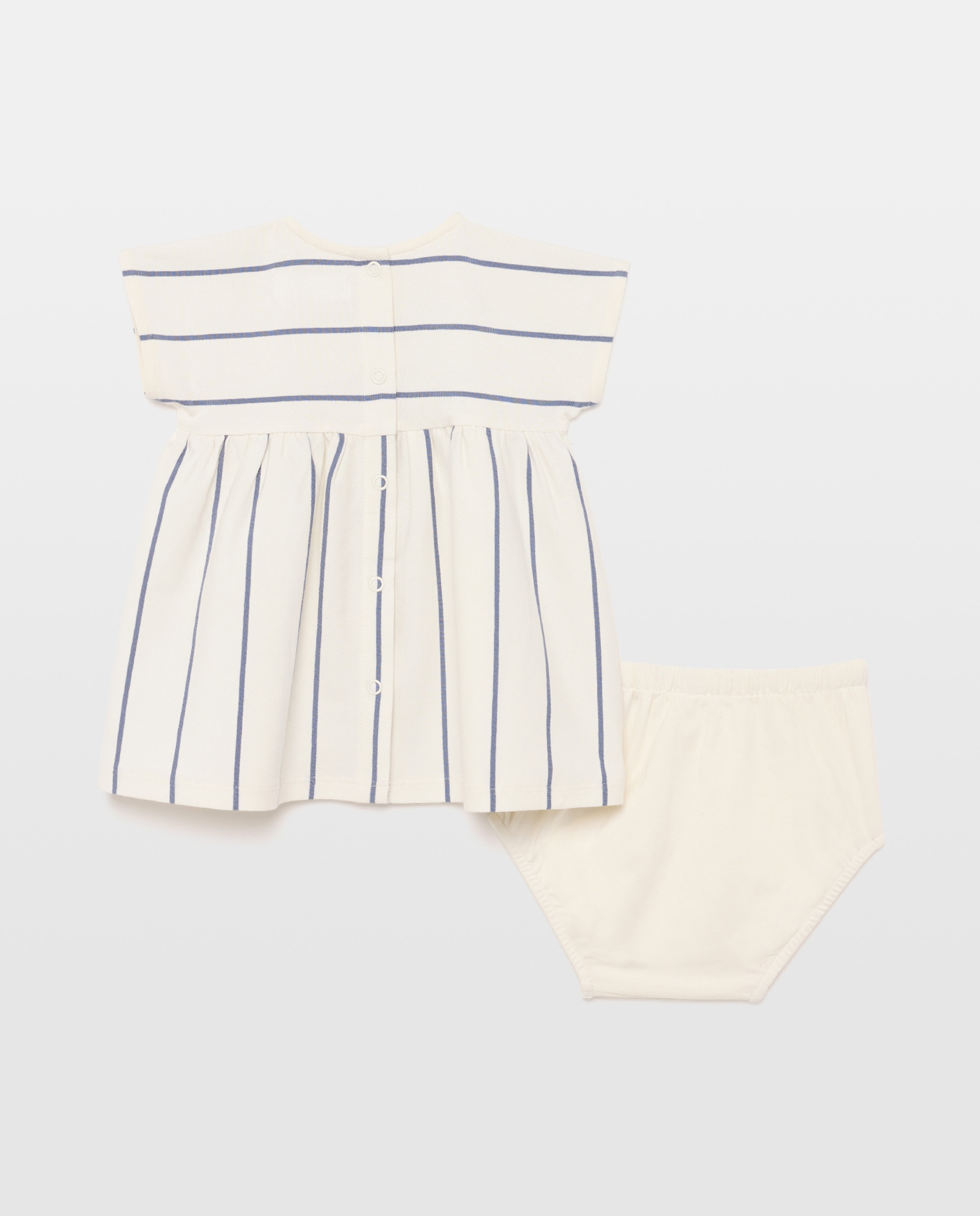 Vestido de Bebé em Felpa com Manga Curta Baby El Corte Inglés Branco-2