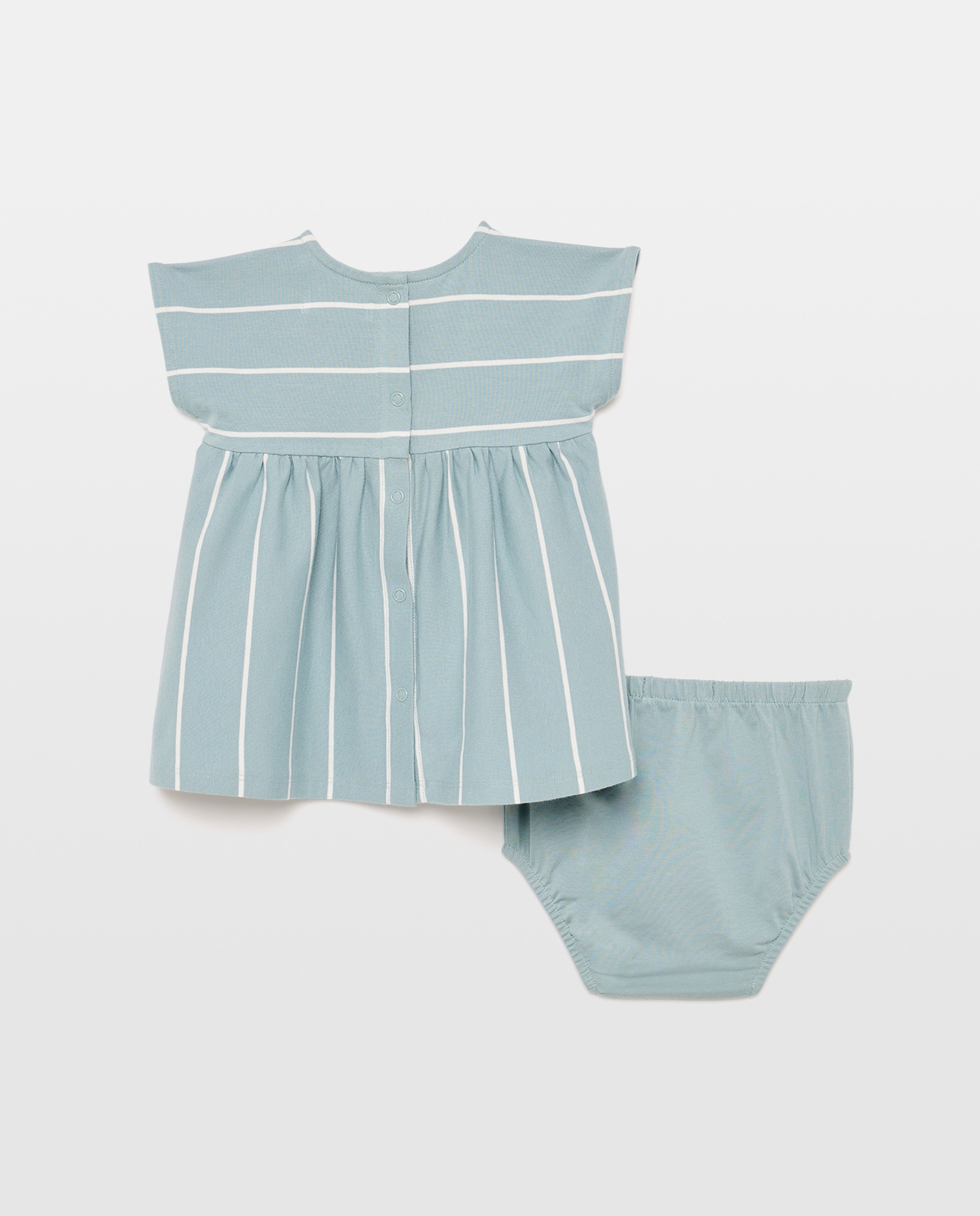Vestido de Bebé em Felpa com Manga Curta Baby El Corte Inglés Verde-2