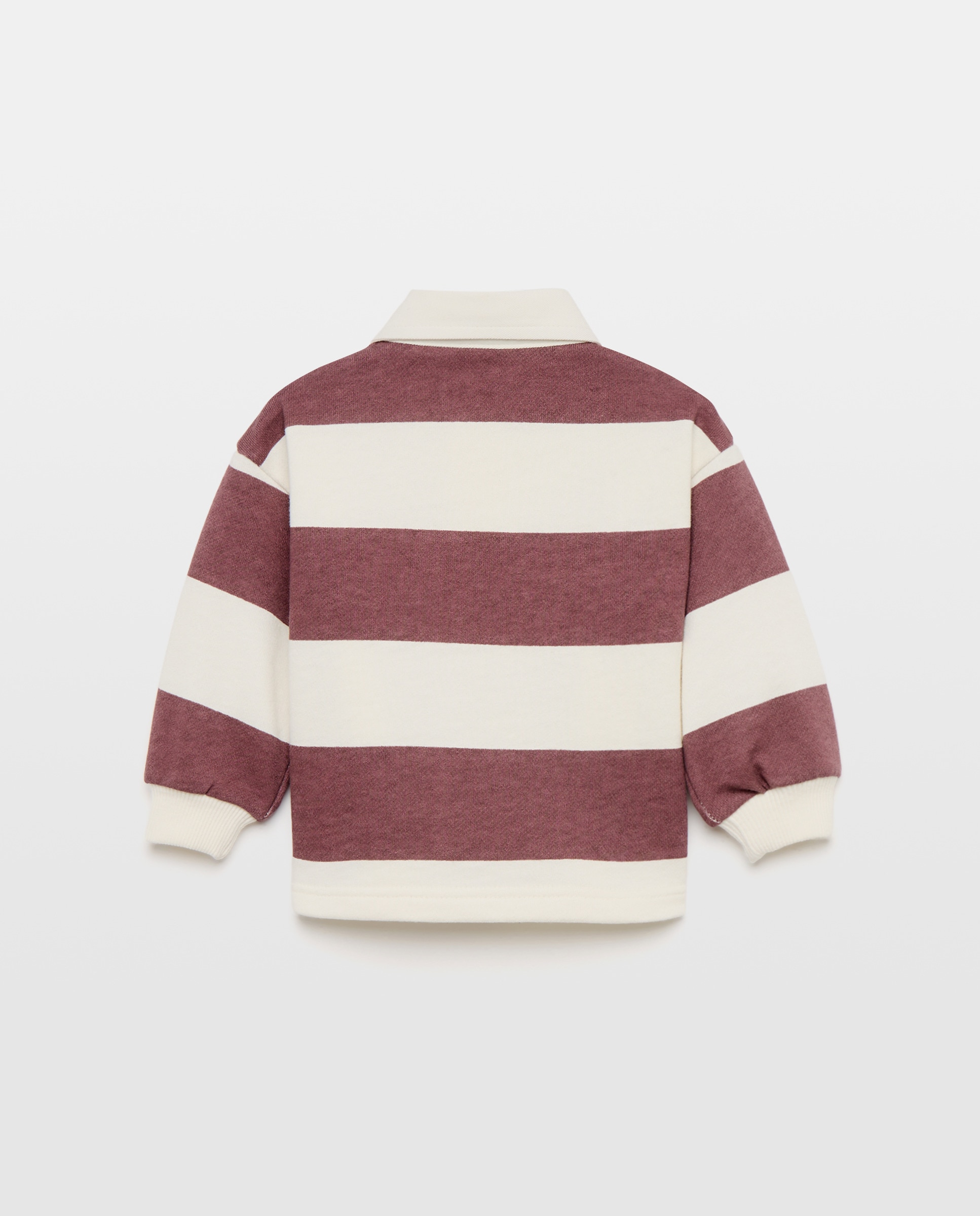 Sudadera de bebé cuello polo Morado-2