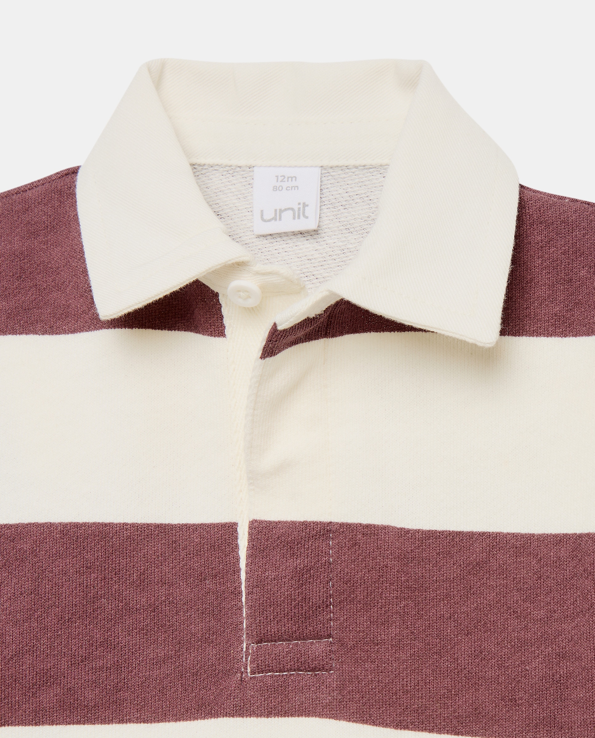 Sudadera de bebé cuello polo Morado-3