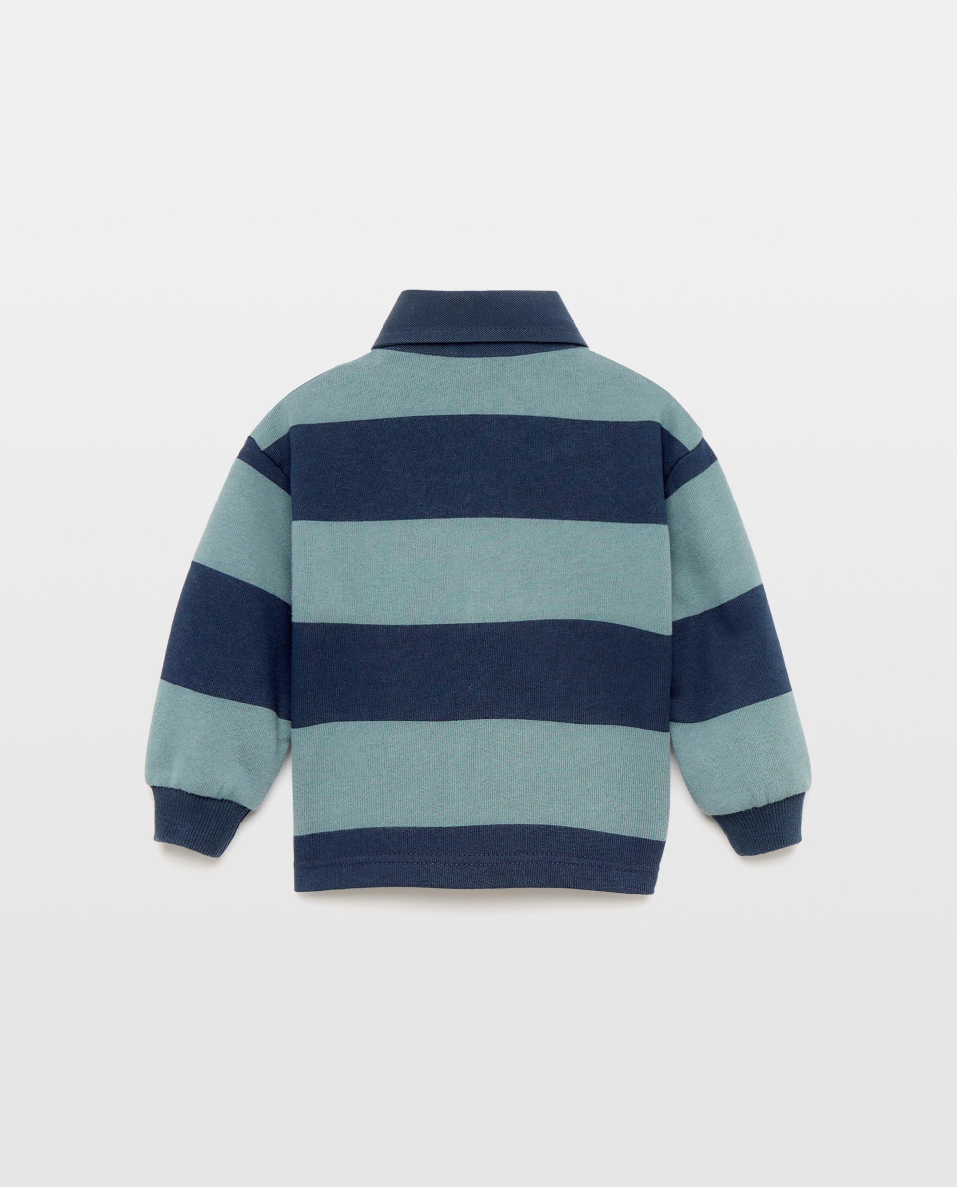 Sudadera de bebé cuello polo 530 Verde oscuro-2