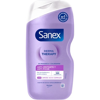 gel de baño Derma Therapy anti-irritante y anti-picor con complejo aminoácido frasco 425 ml para piel con tendencia a eczema atópico - Sanex