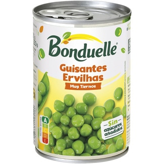 guisantes al natural tiernos y muy finos sin azúcares añadidos lata 250 g neto escurrido - Bonduelle