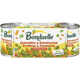 guisantes y zanahorias pack 3 lata 130 g neto escurrido - Bonduelle