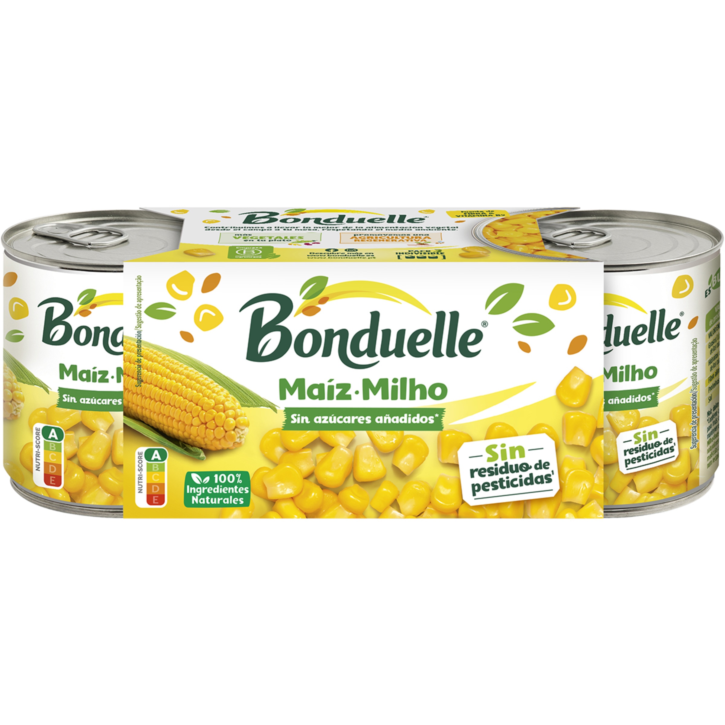 maíz dulce en grano sin azúcares añadidos pack 3 latas 140 g
