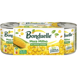 maíz dulce en grano sin azúcares añadidos pack 3 latas 140 g - Bonduelle
