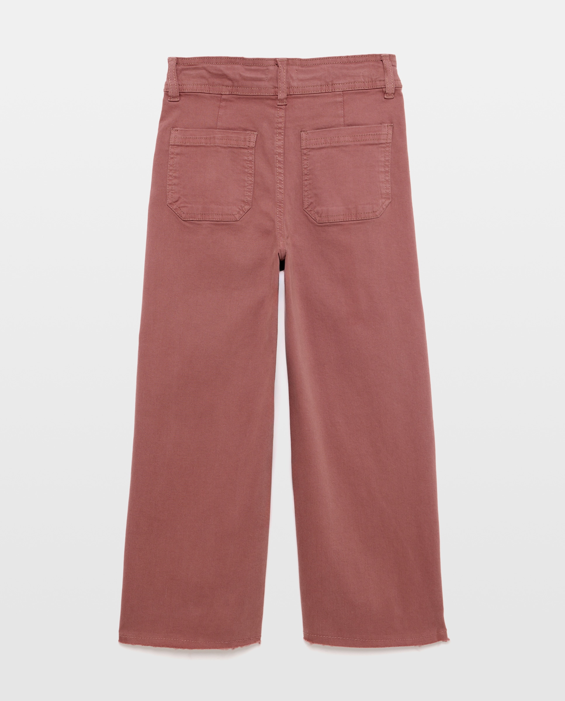 Pantalón niña ancho culotte 200 Rosa-2