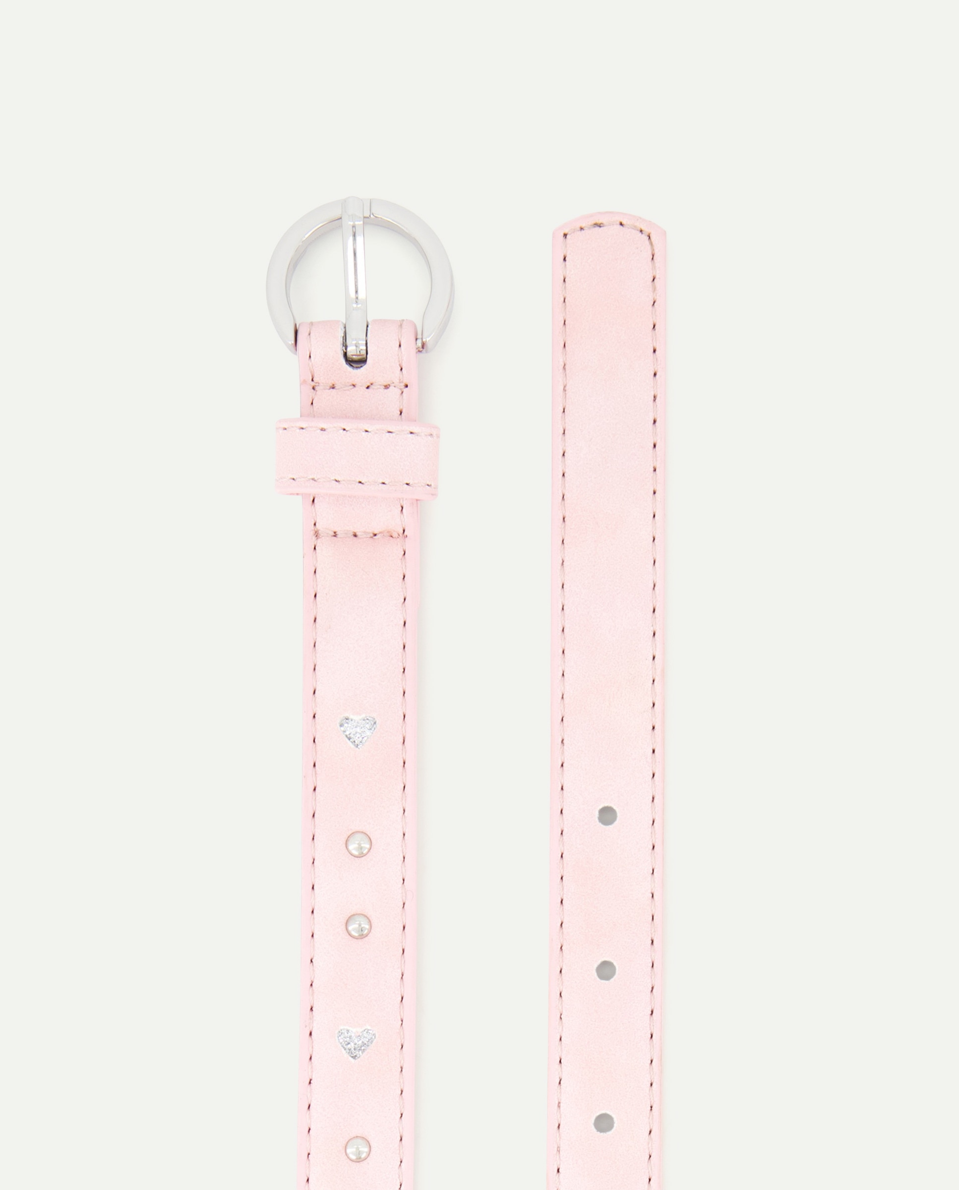 Cinto Perfurado com Fantasia de Corações com Tachas Kids El Corte Inglés Rosa-claro-2