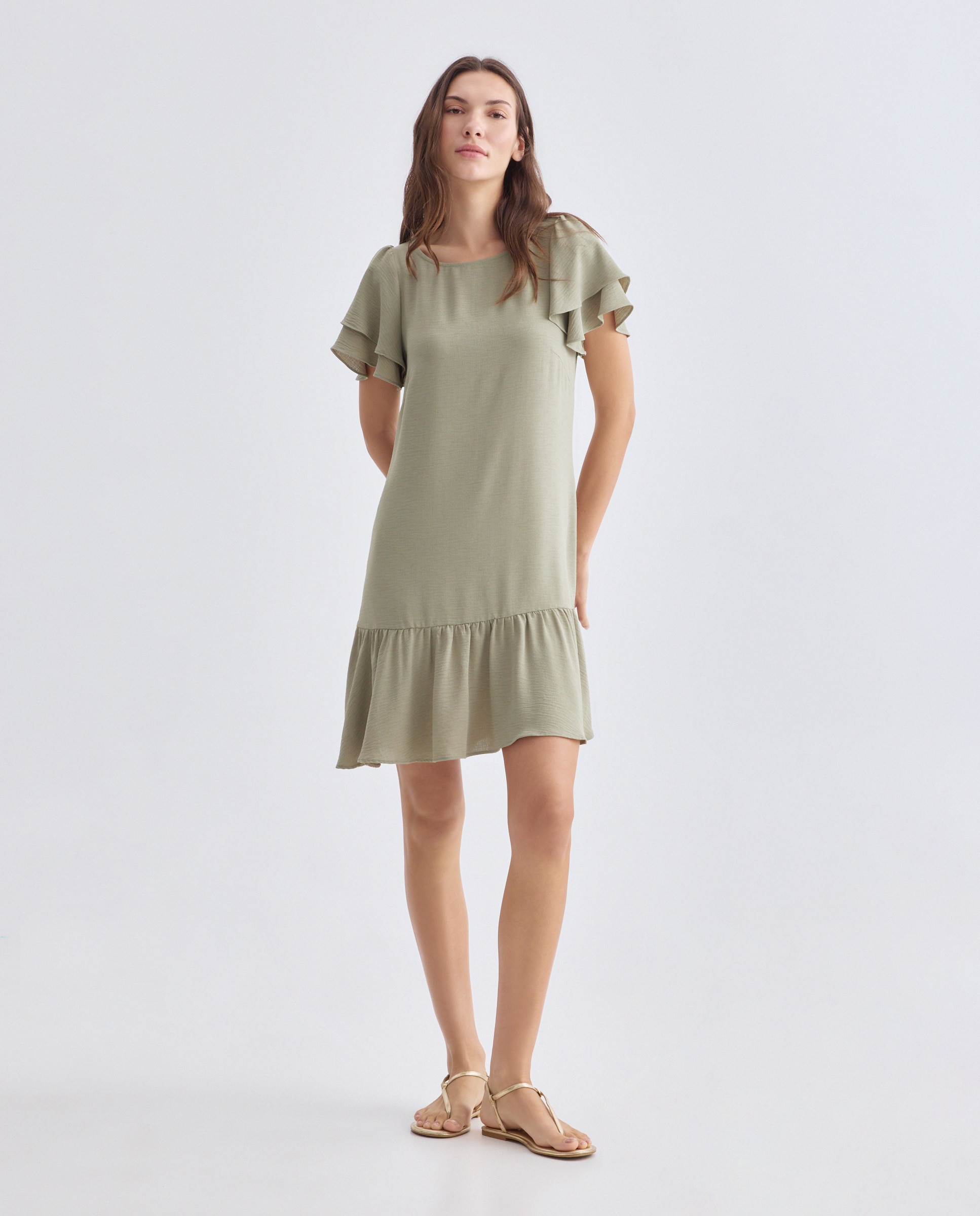 Imagem 0 de Vestido Liso com Manga Curta