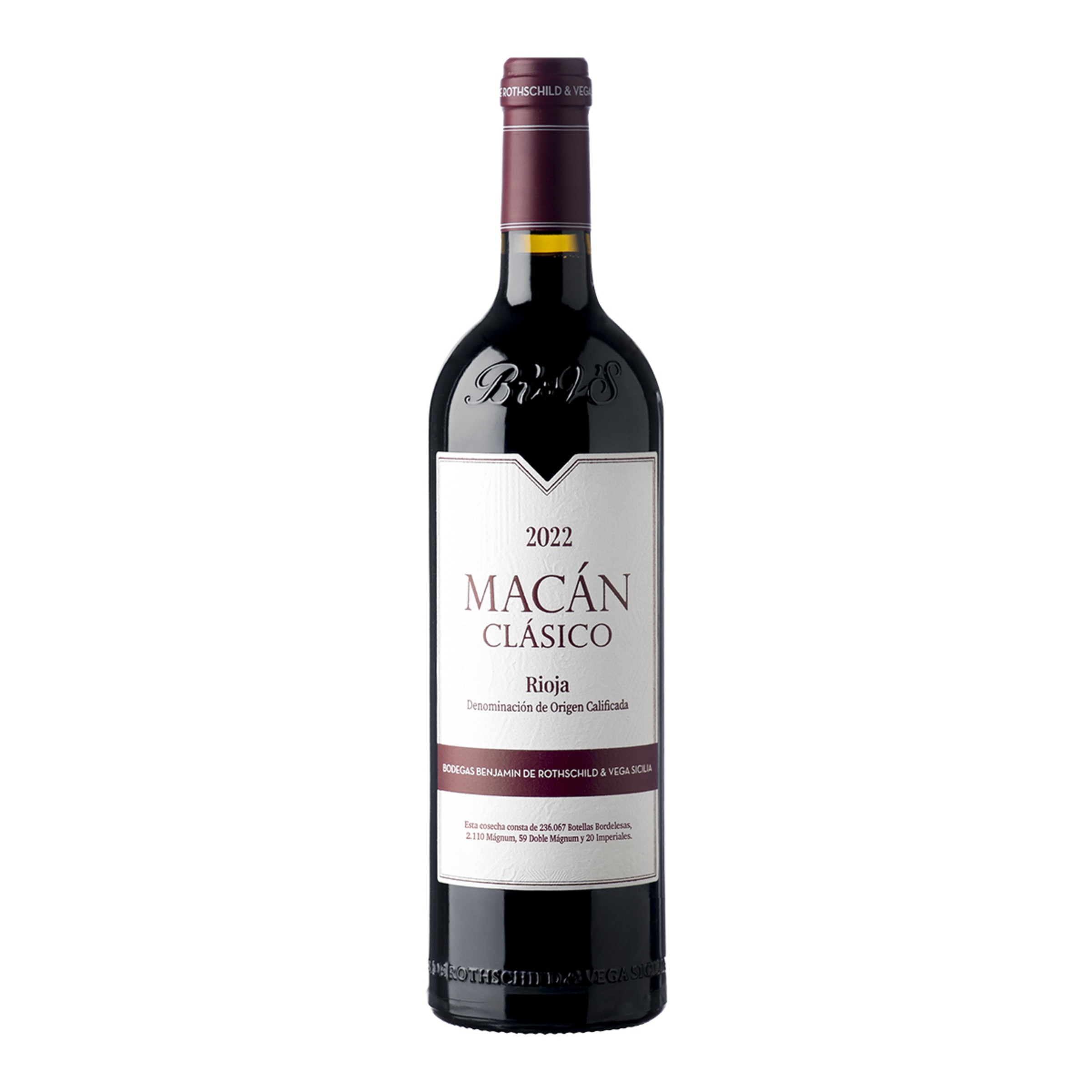 Imagen 0 de Vino tinto Macán Clásico tempranillo 2022 Rioja