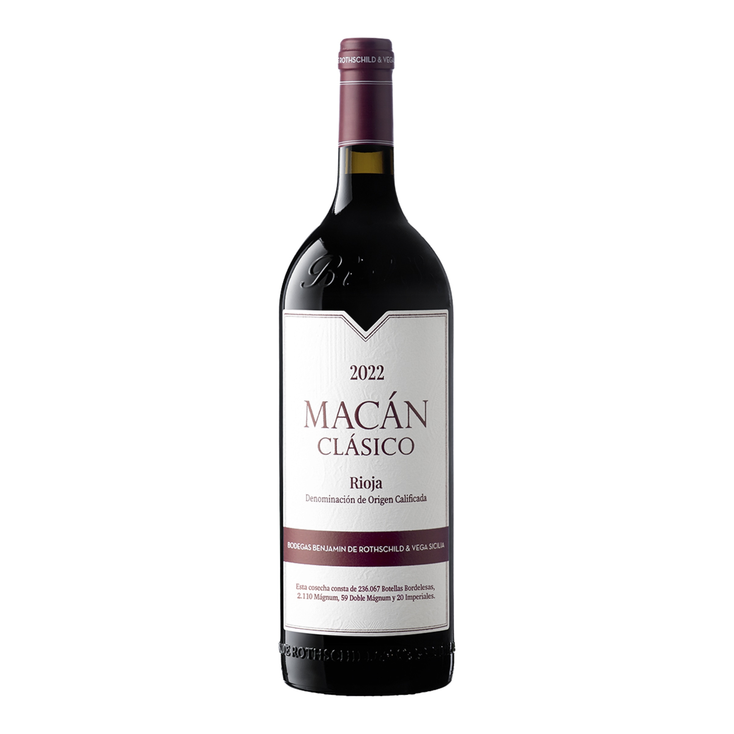 Imagen 0 de Vino tinto Macán Clásico tempranillo 2022 Rioja Mágnum