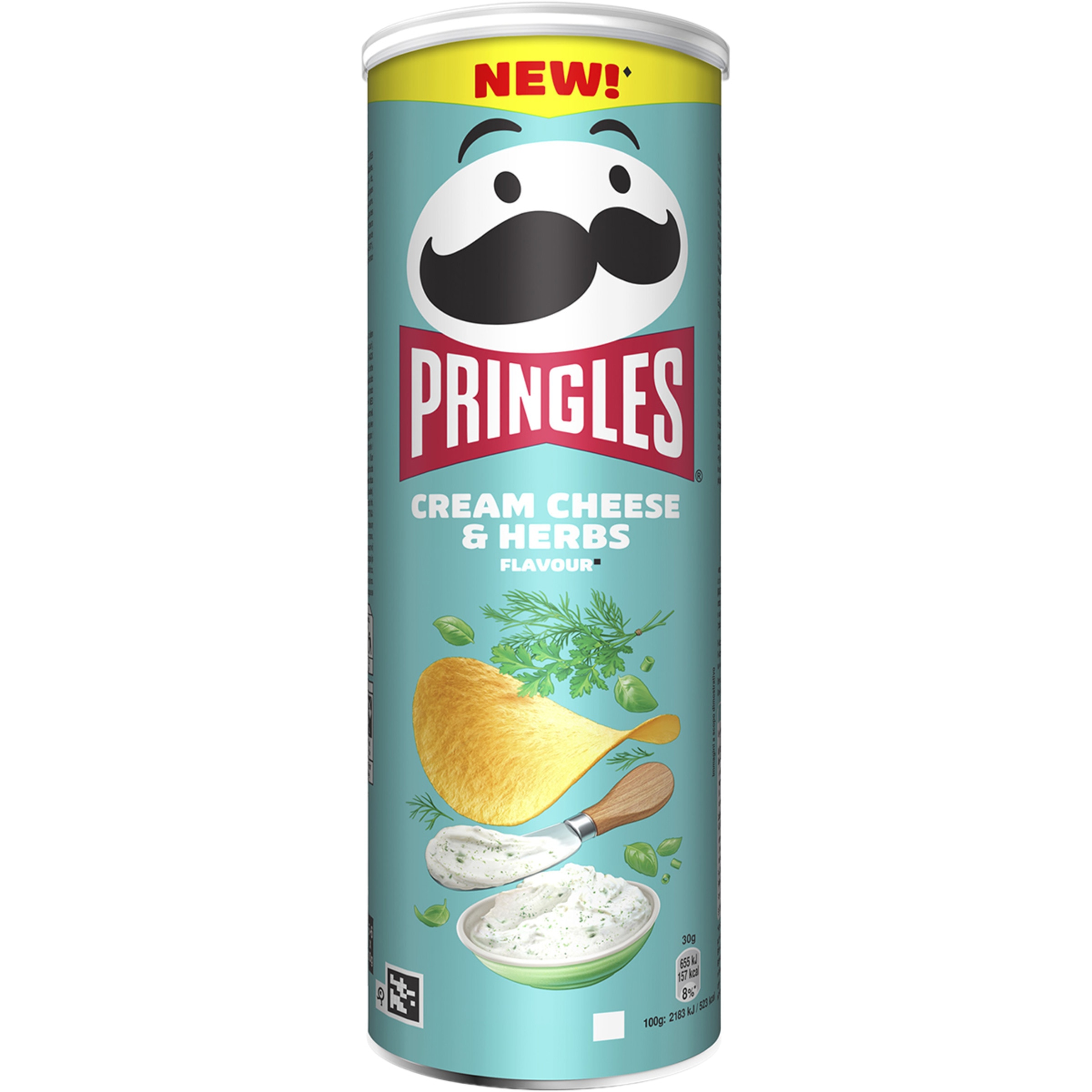 aperitivo frito de patata sabor crema de queso y hierbas lata 165 g