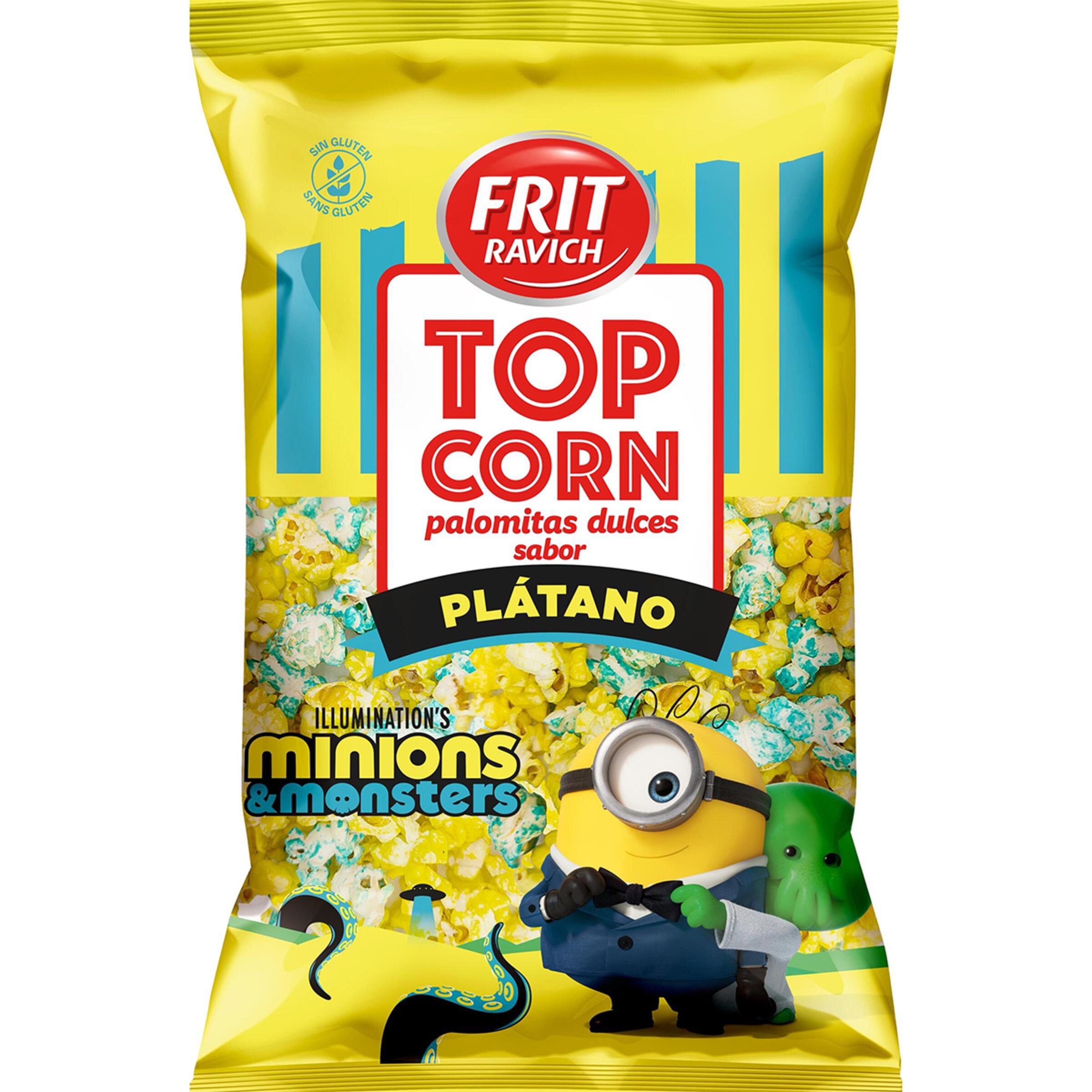Top Corn palomitas dulces sabor plátano Minions bolsa 80 g