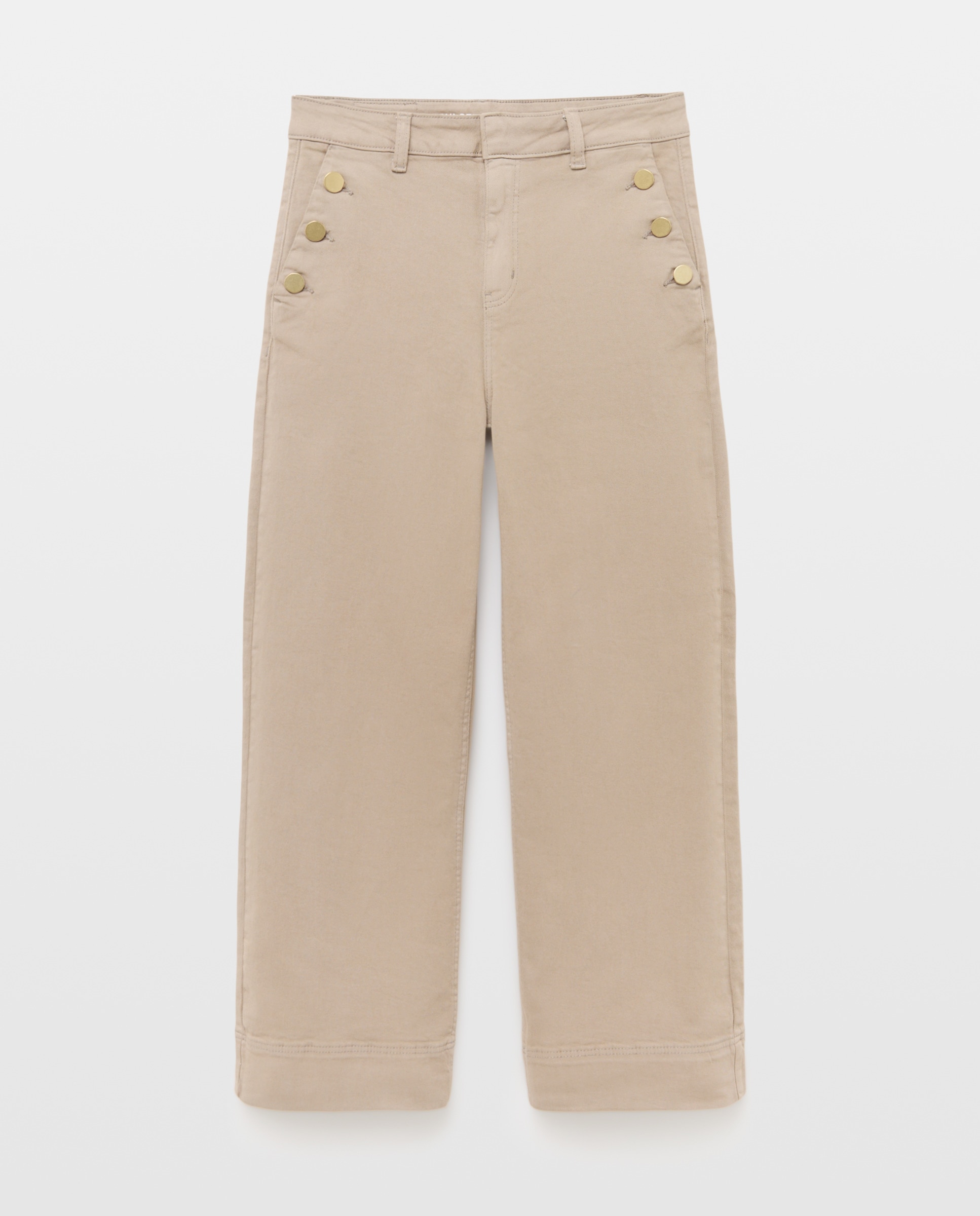 Imagem 0 de Calças Cropped Tipo Culottes Abotoadas
