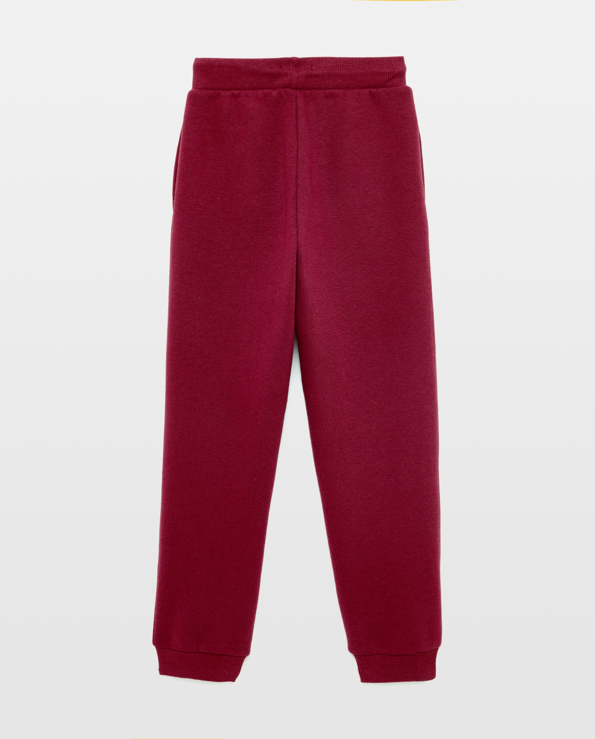 Pantalón de niño felpa Burdeos-2