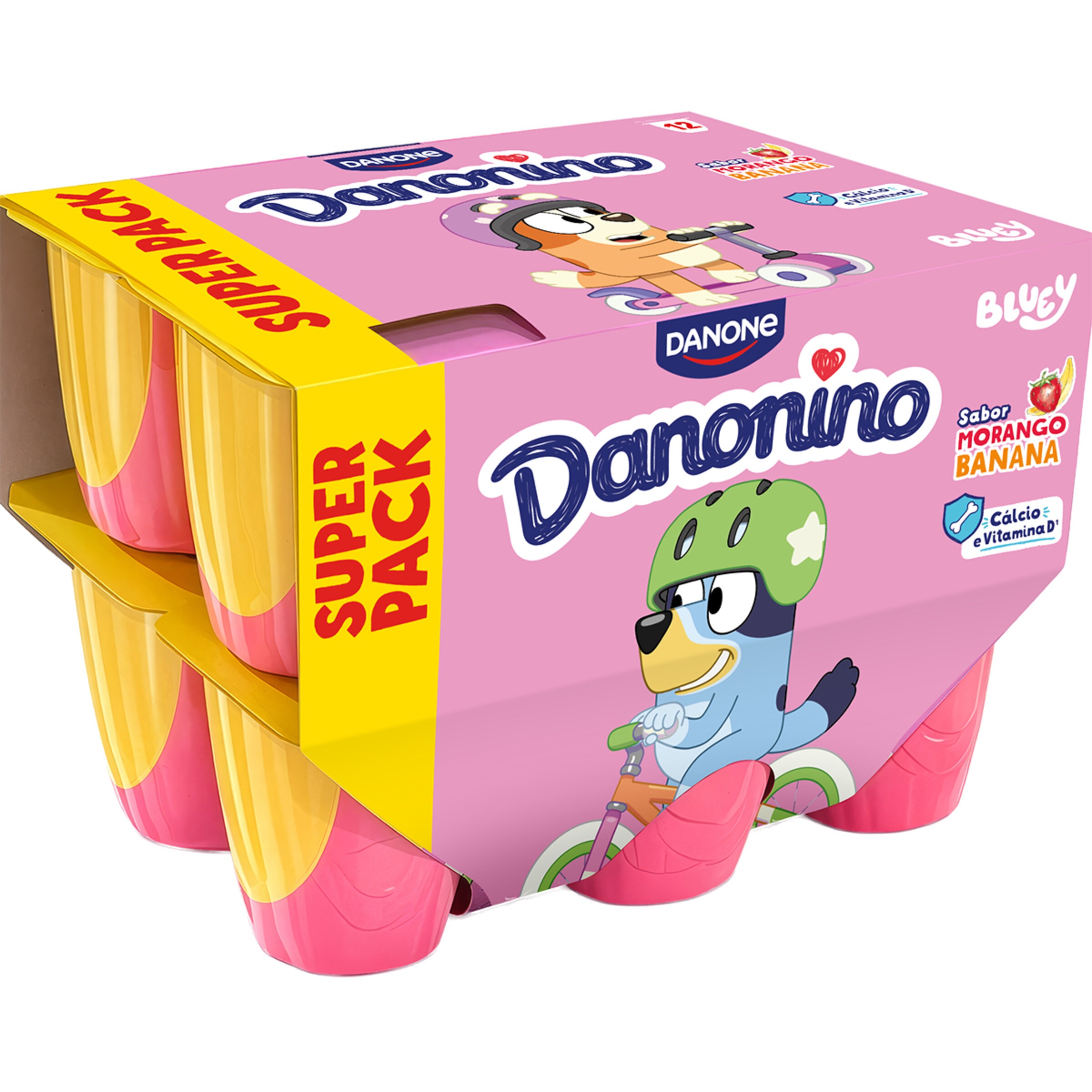 Petit Morango e Banana Pack 12 unidades embalagem 50 g