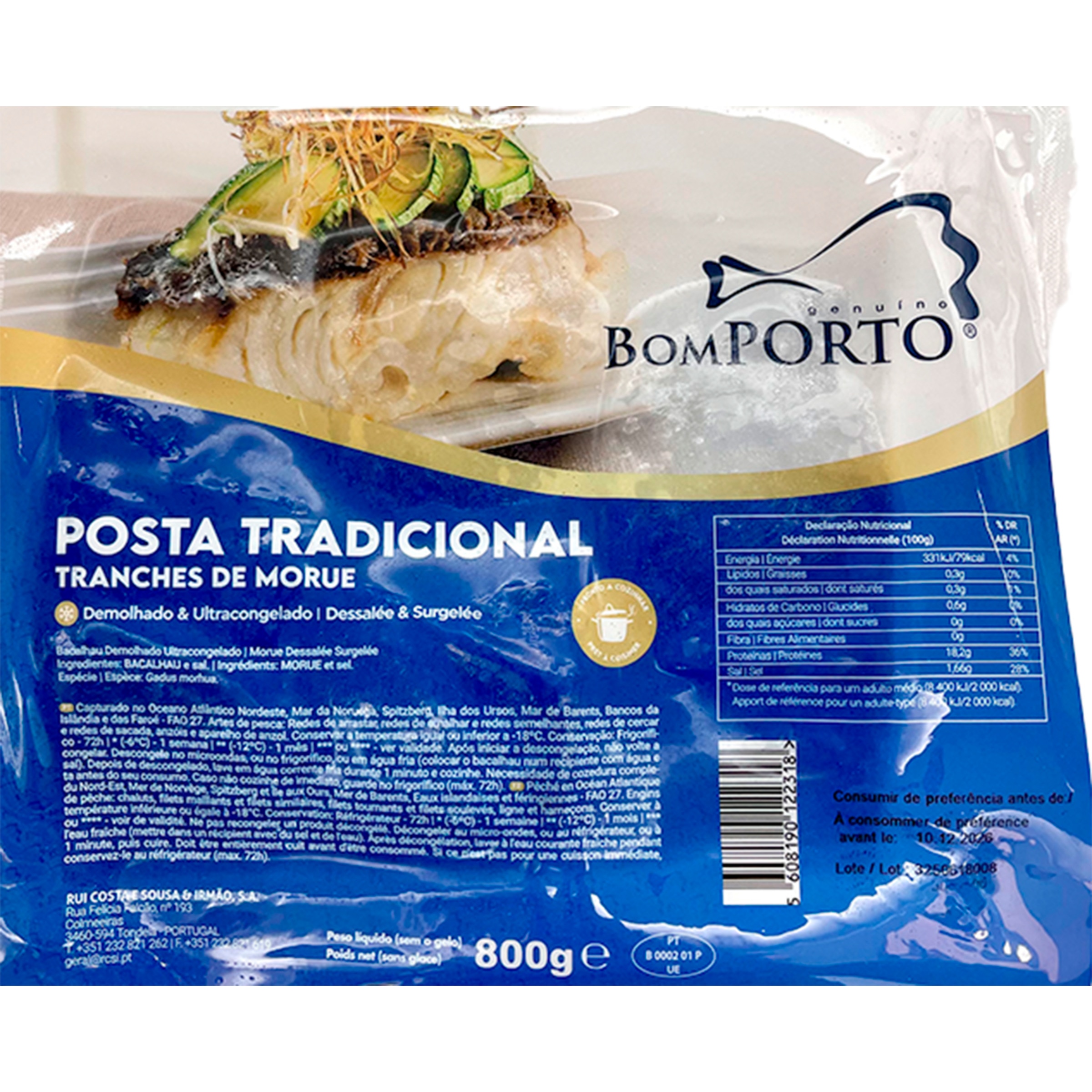 Posta Tradicional embalagem 800 g