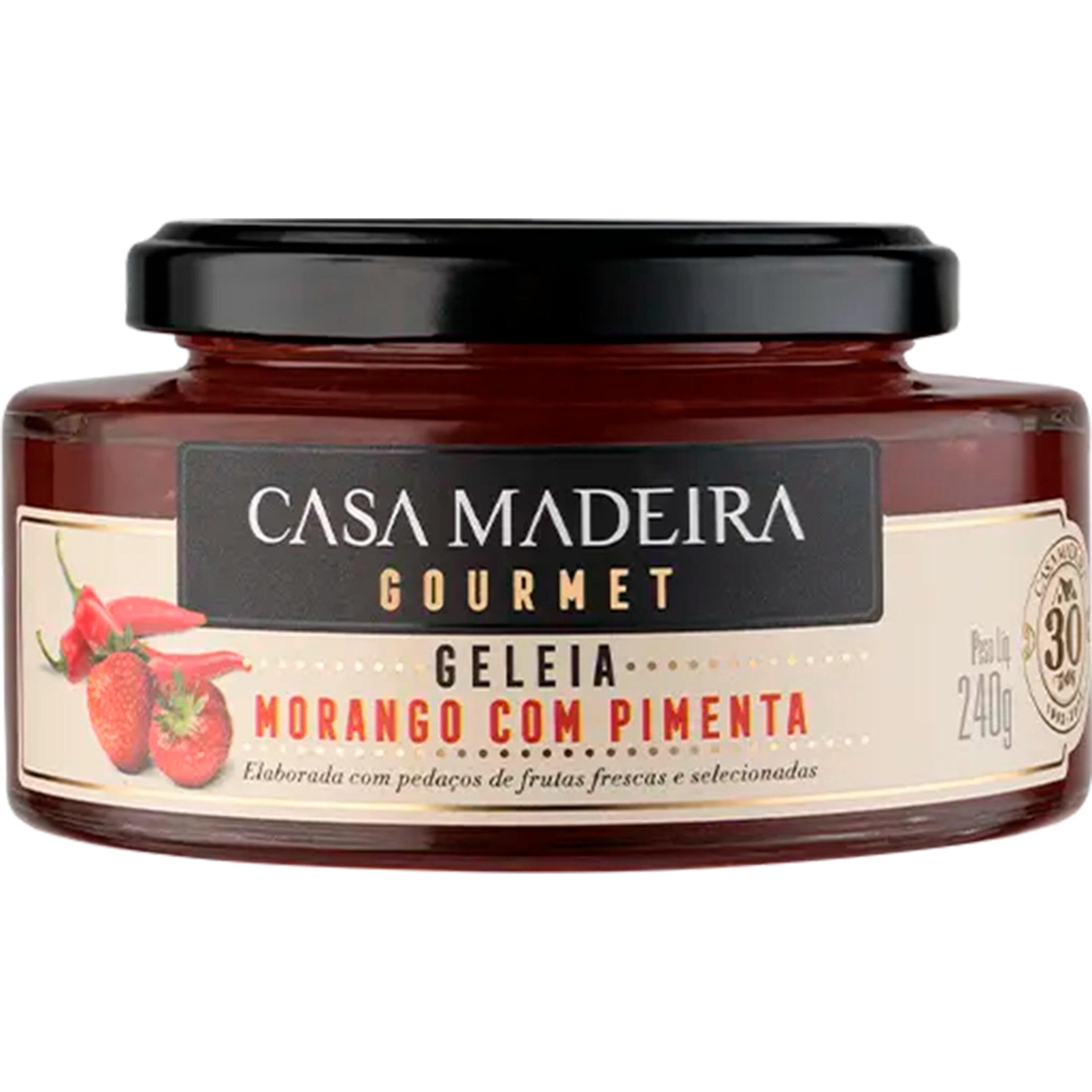 Doce de Morango e Pimenta frasco 240 g
