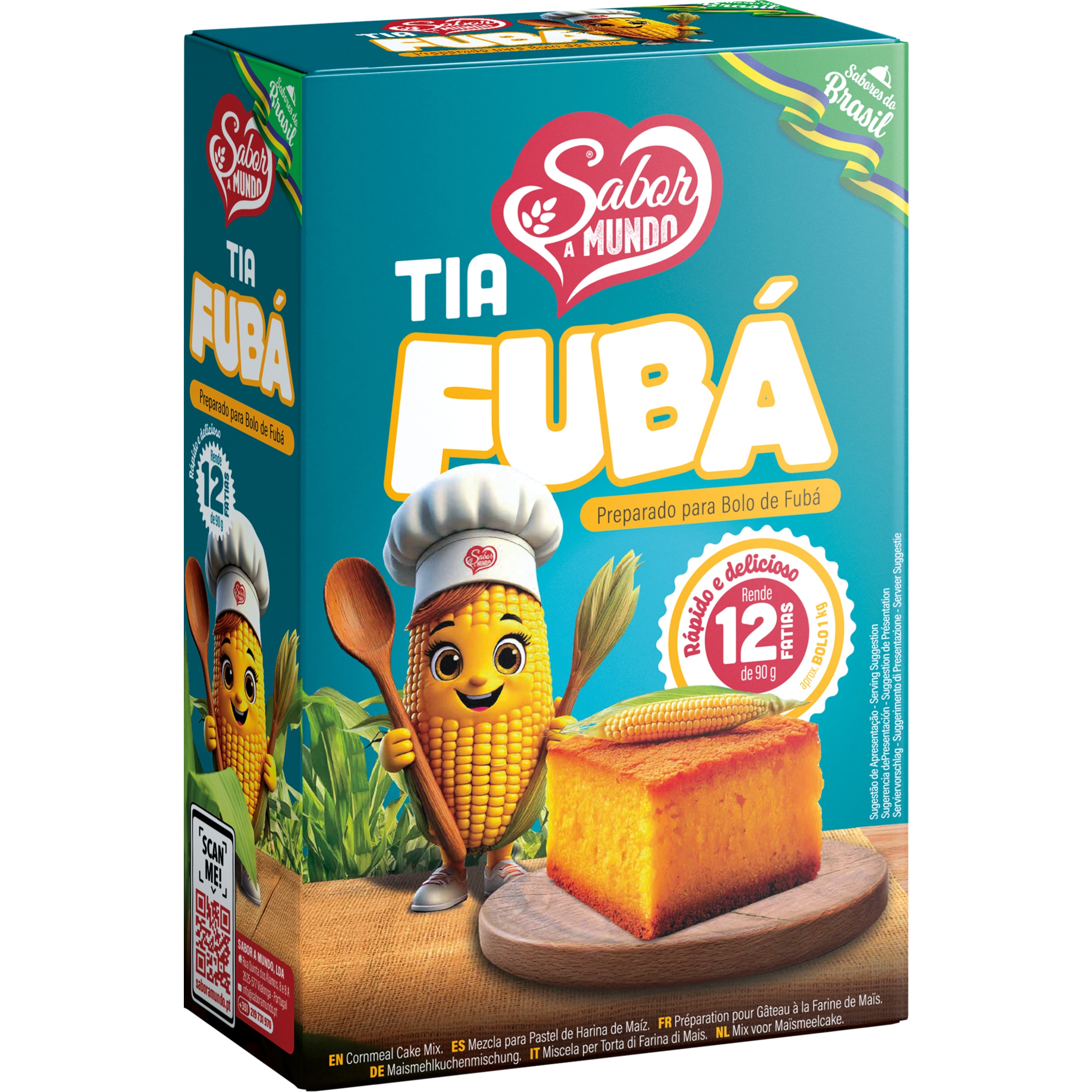 Preparado para Bolo Fubá embalagem 550 g