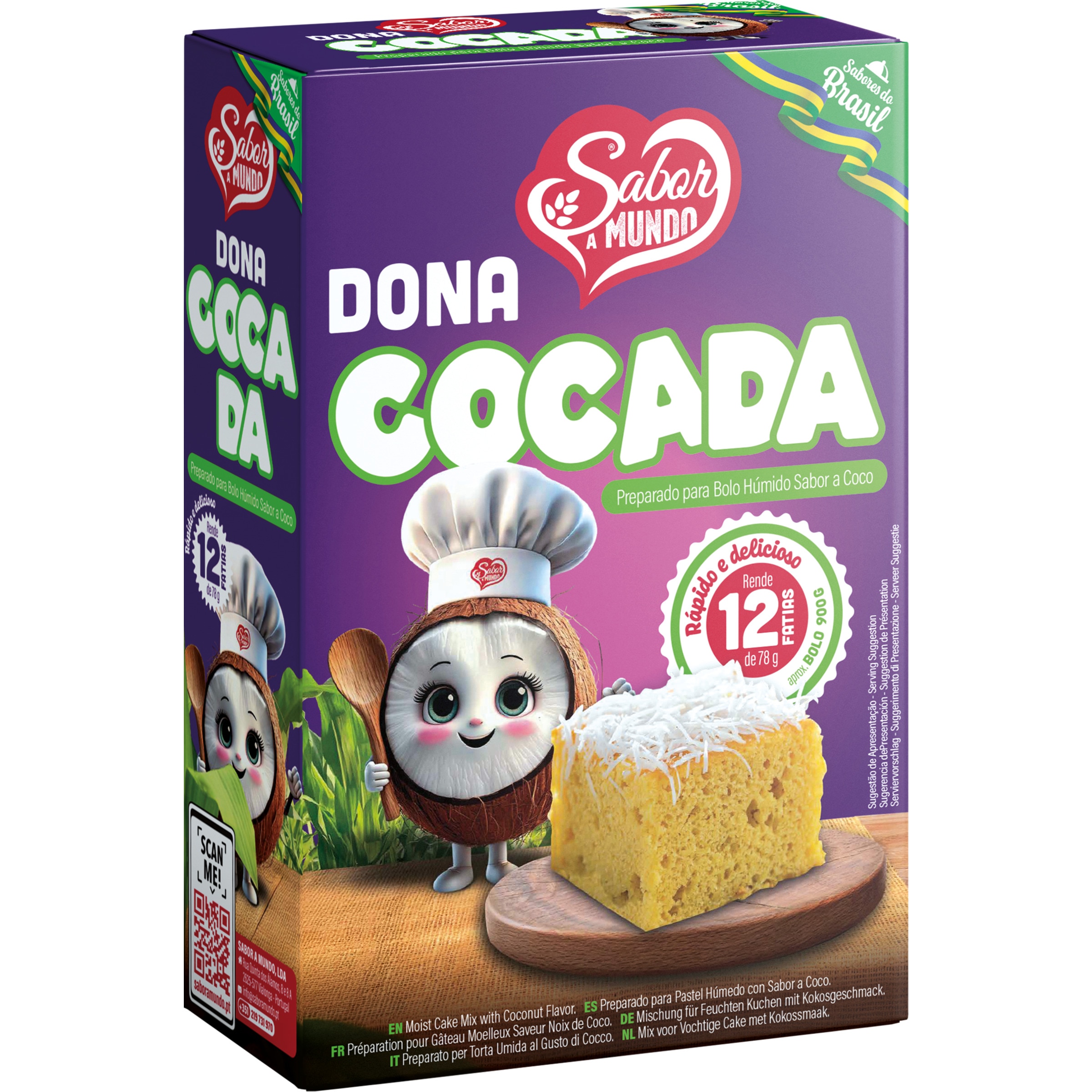 Preparado para Bolo Coco embalagem 550 g