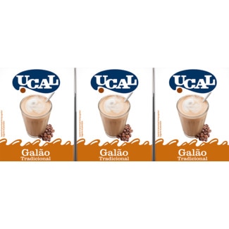 Leite UHT Galão Pack 3 unidades embalagem 600 ml - Ucal