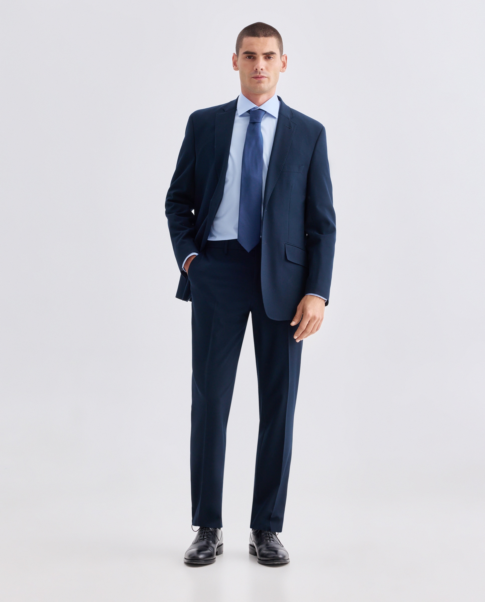 Camisa vestir hombre facil plancha classic fit 400 Azul-2