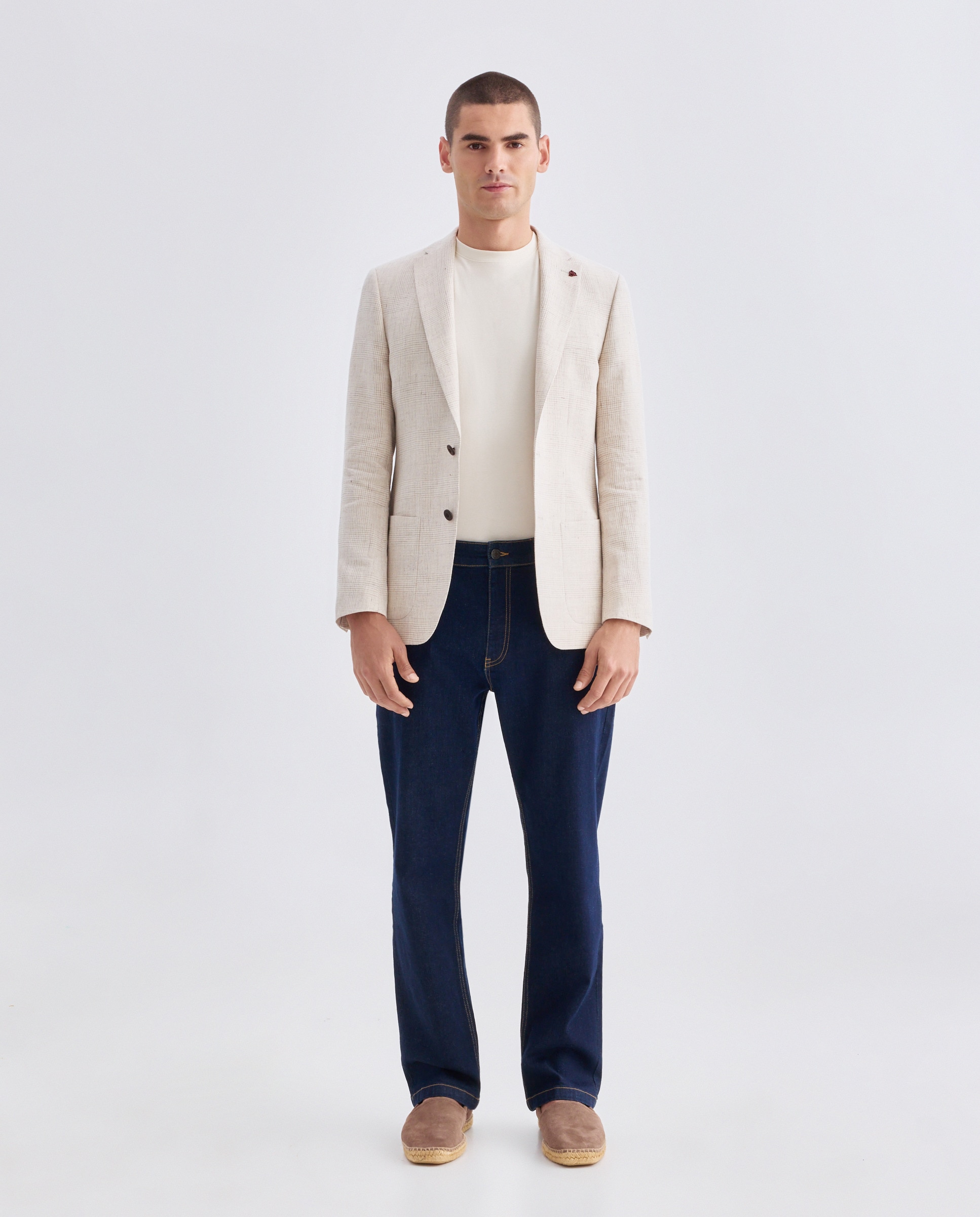 Blazer Slim Bege-2