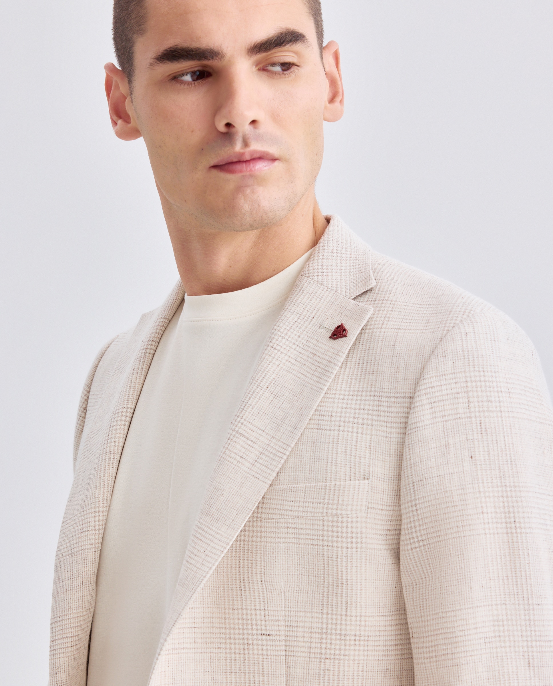 Blazer Slim Bege-4