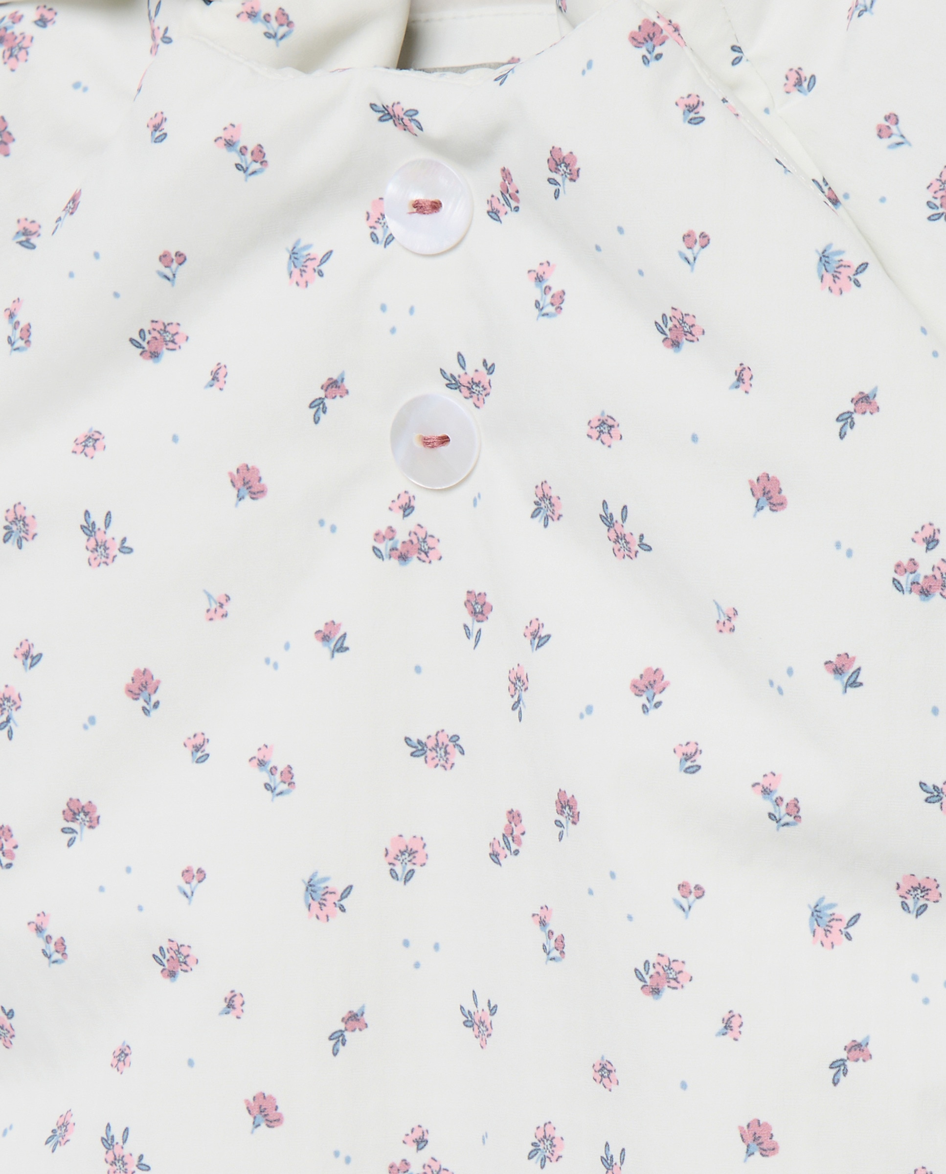 Buzo nylon pie + mano jacquard all over print flores con botones de bebé - Coconut El Corte Inglés - Blanco Blanco-3