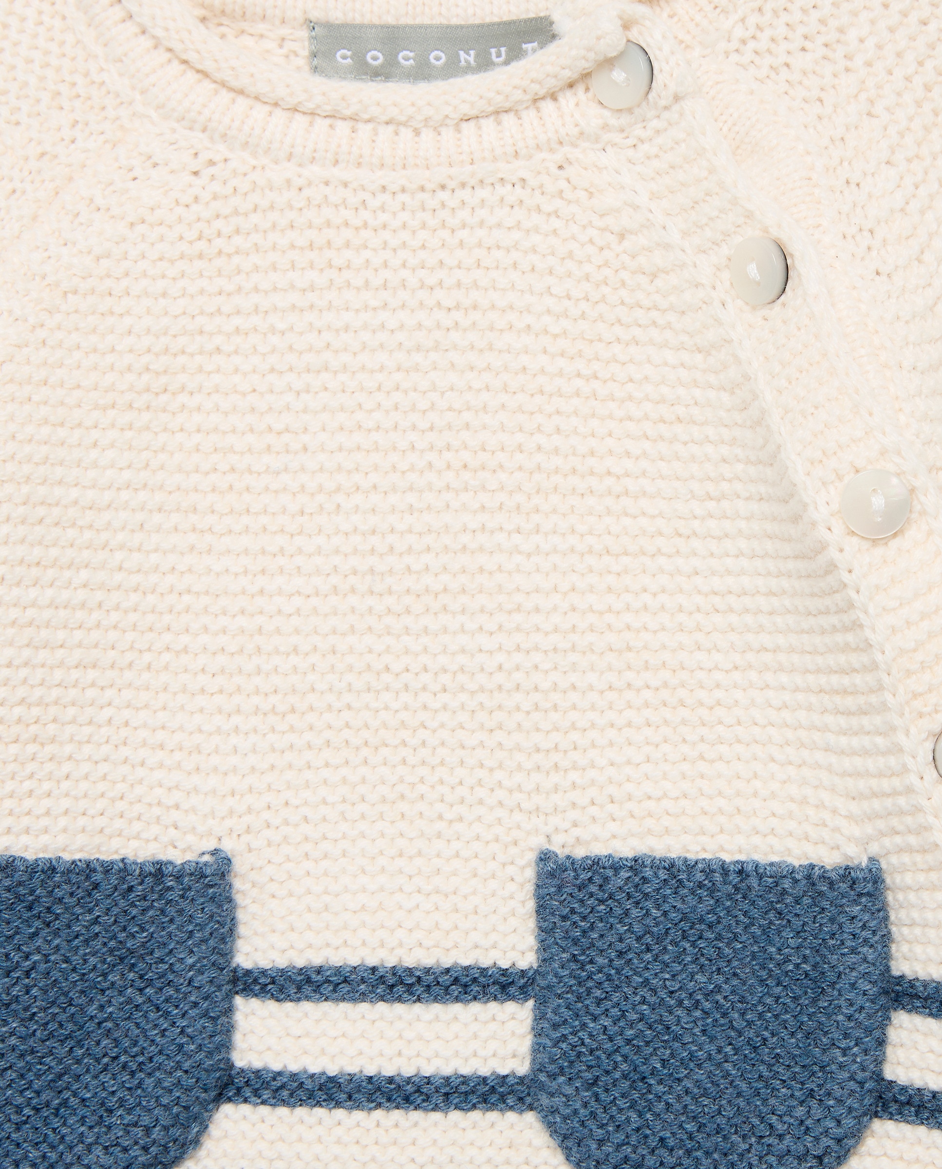 Conjunto de Tricot de Bebé com Dois Bolsos em Contraste e Risca na Parte Inferior Coconut El Corte Inglés Multicolor-4