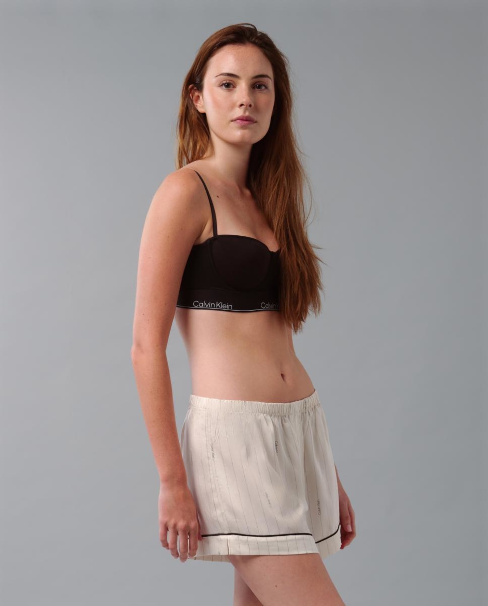 Calções de Pijama Satin Sheen Branco-7