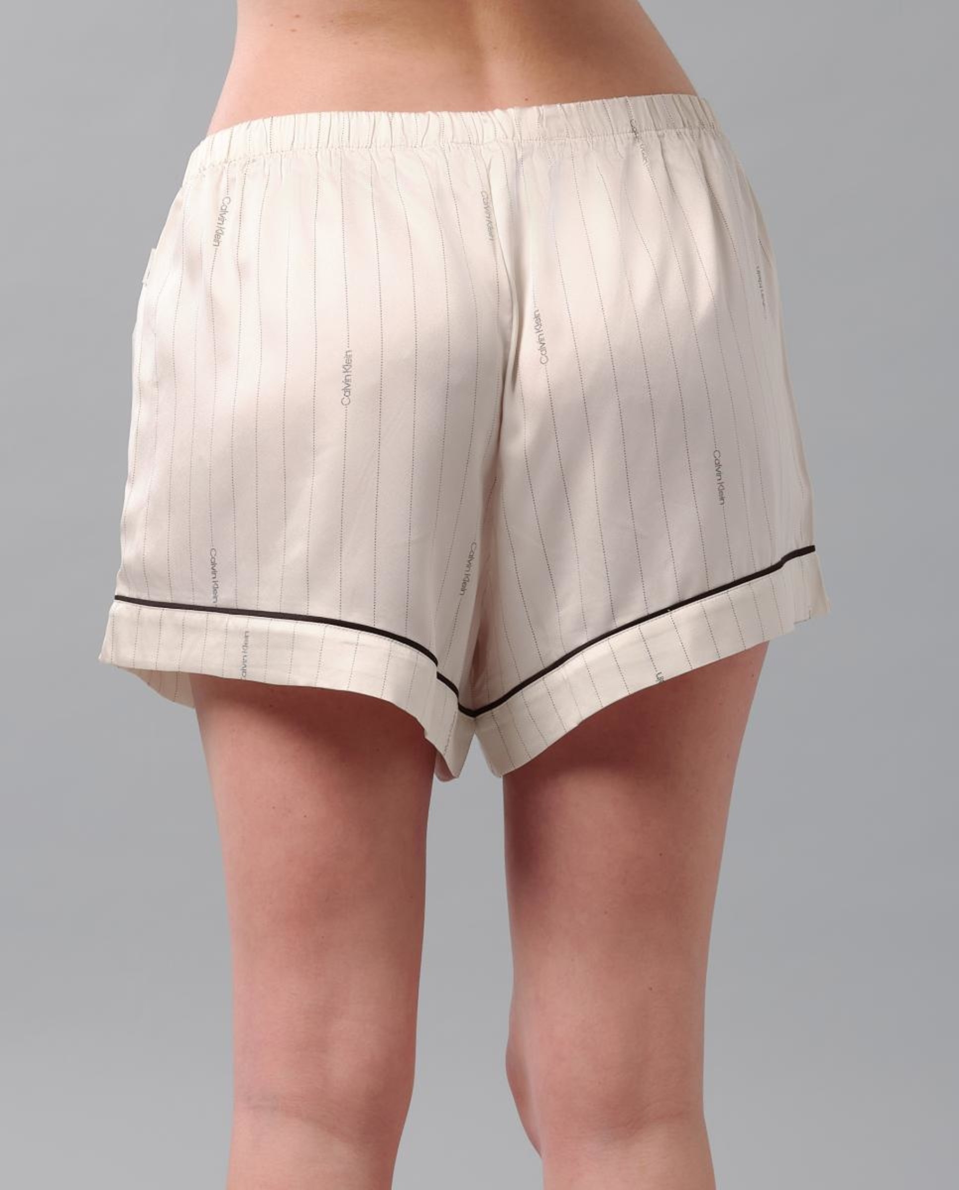 Calções de Pijama Satin Sheen Branco-6