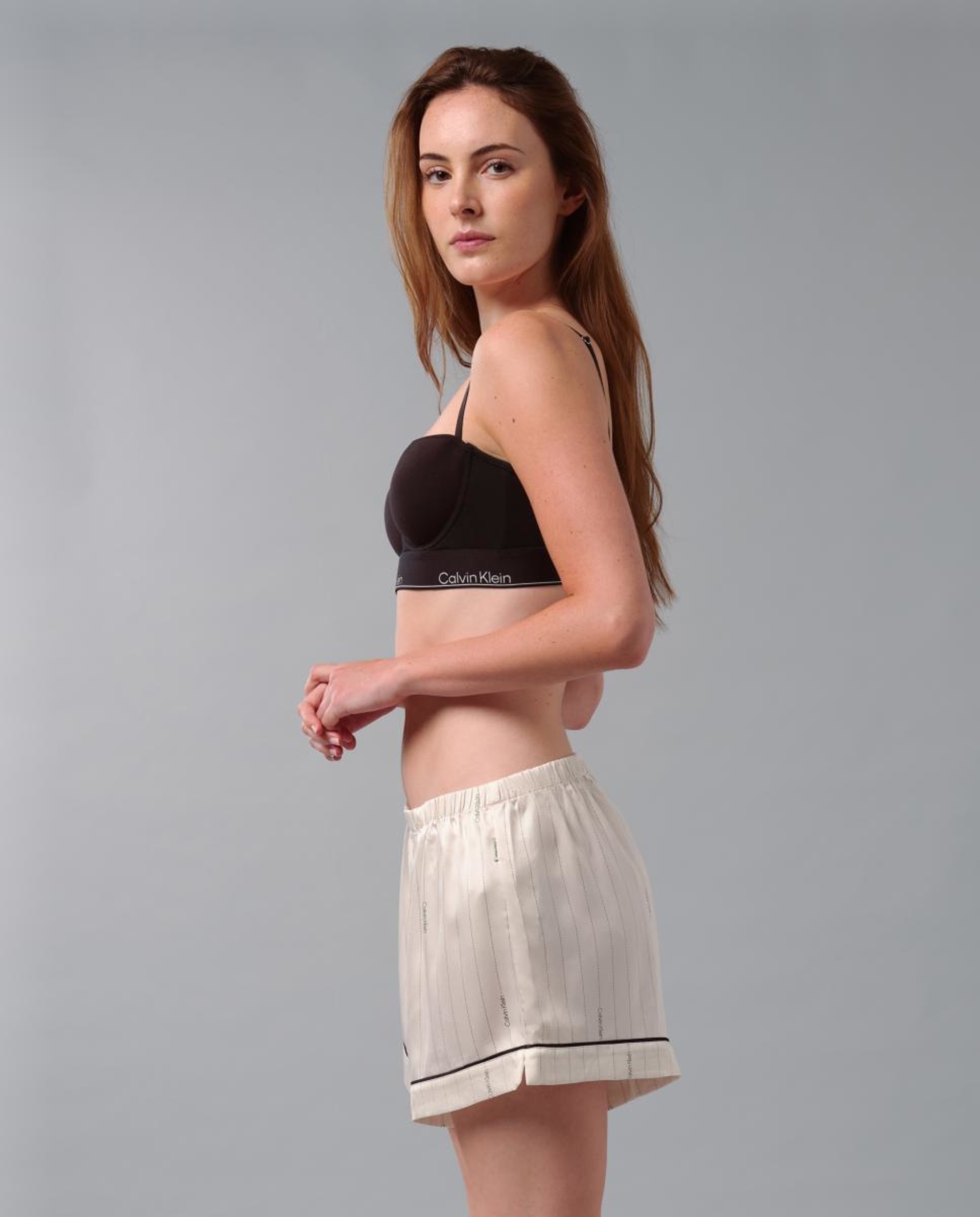 Calções de Pijama Satin Sheen Branco-4
