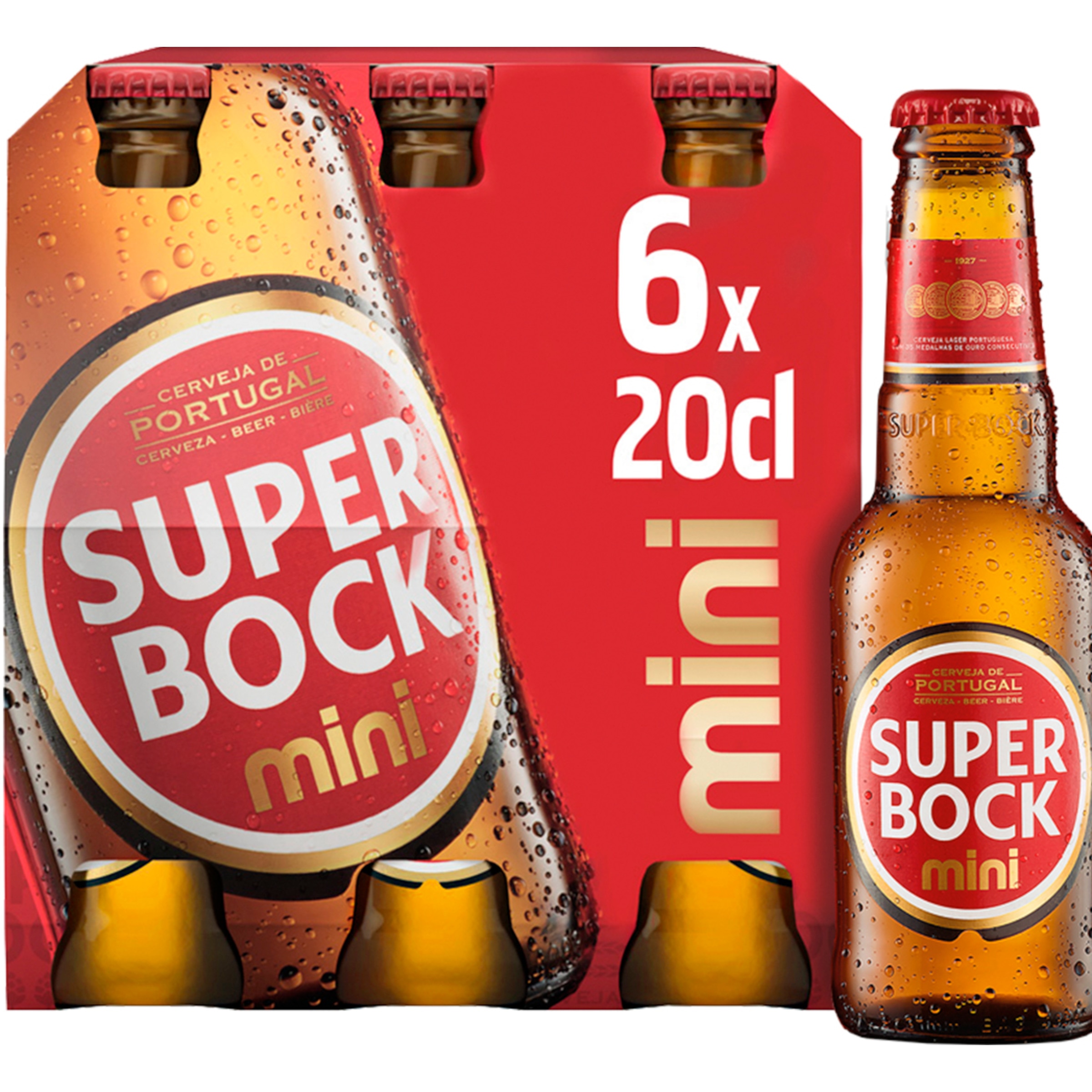 Cerveja Mini Nacional Branca Pack 6 unidades embalagem 20 cl