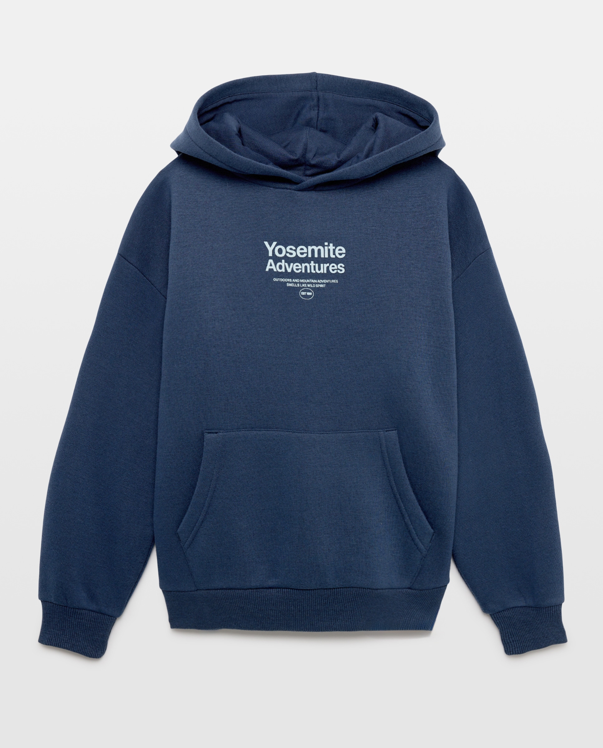 Imagen 0 de Sudadera de niño estampada lavada con capucha