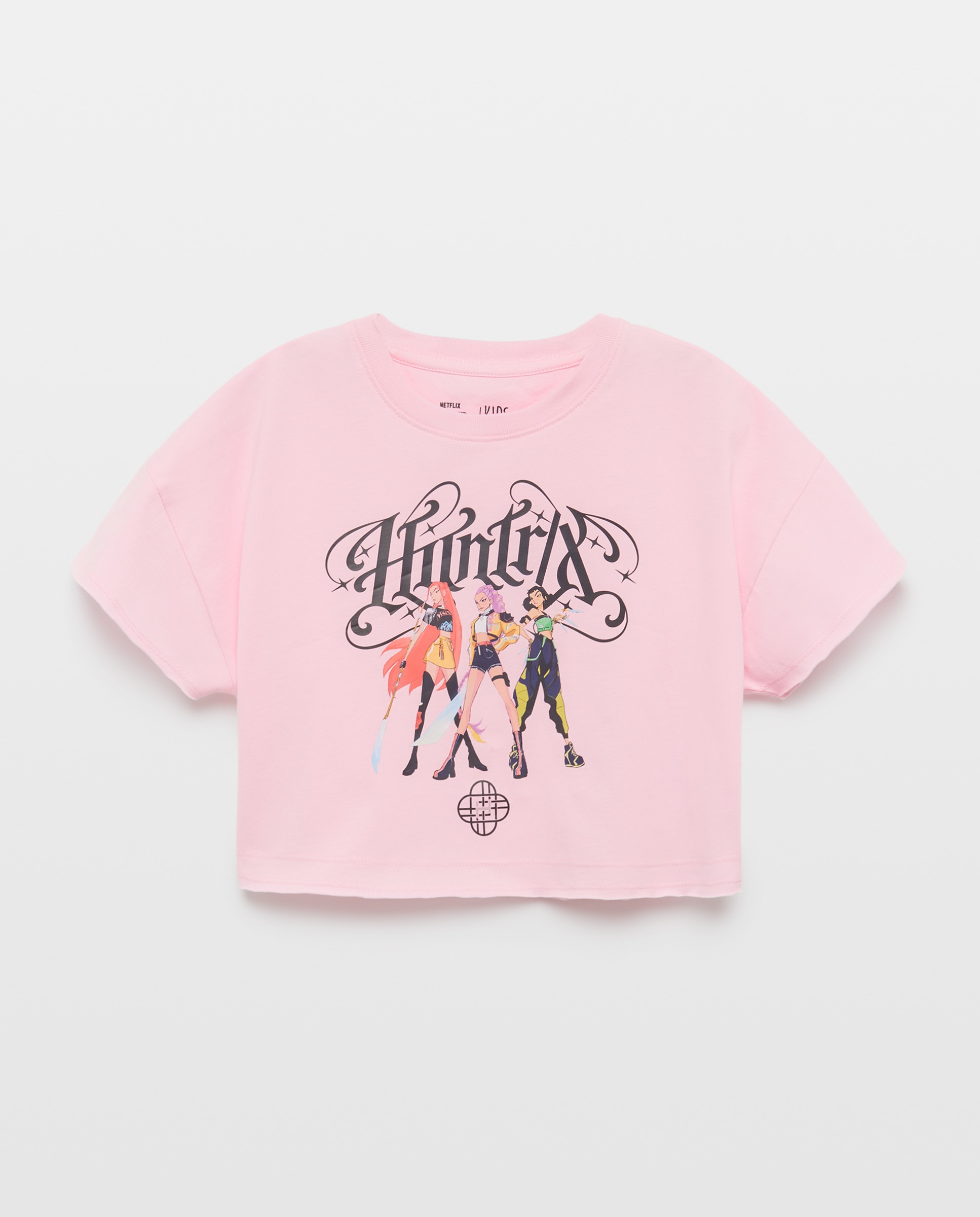 Imagem 0 de T-shirt de Manga Curta com Estampado Posicional KPOP no Peito
