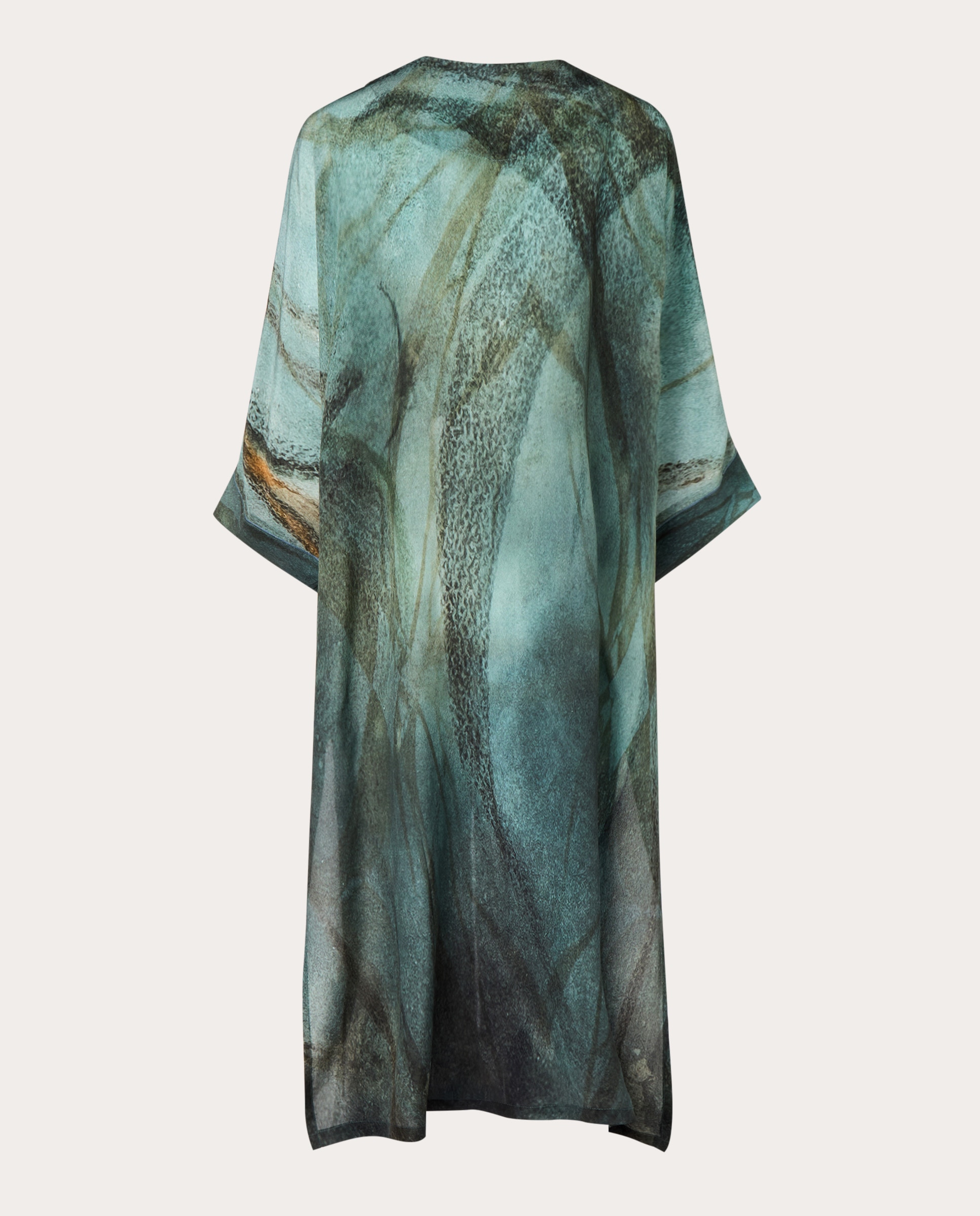 Kaftan Asael de Seda Azul-2