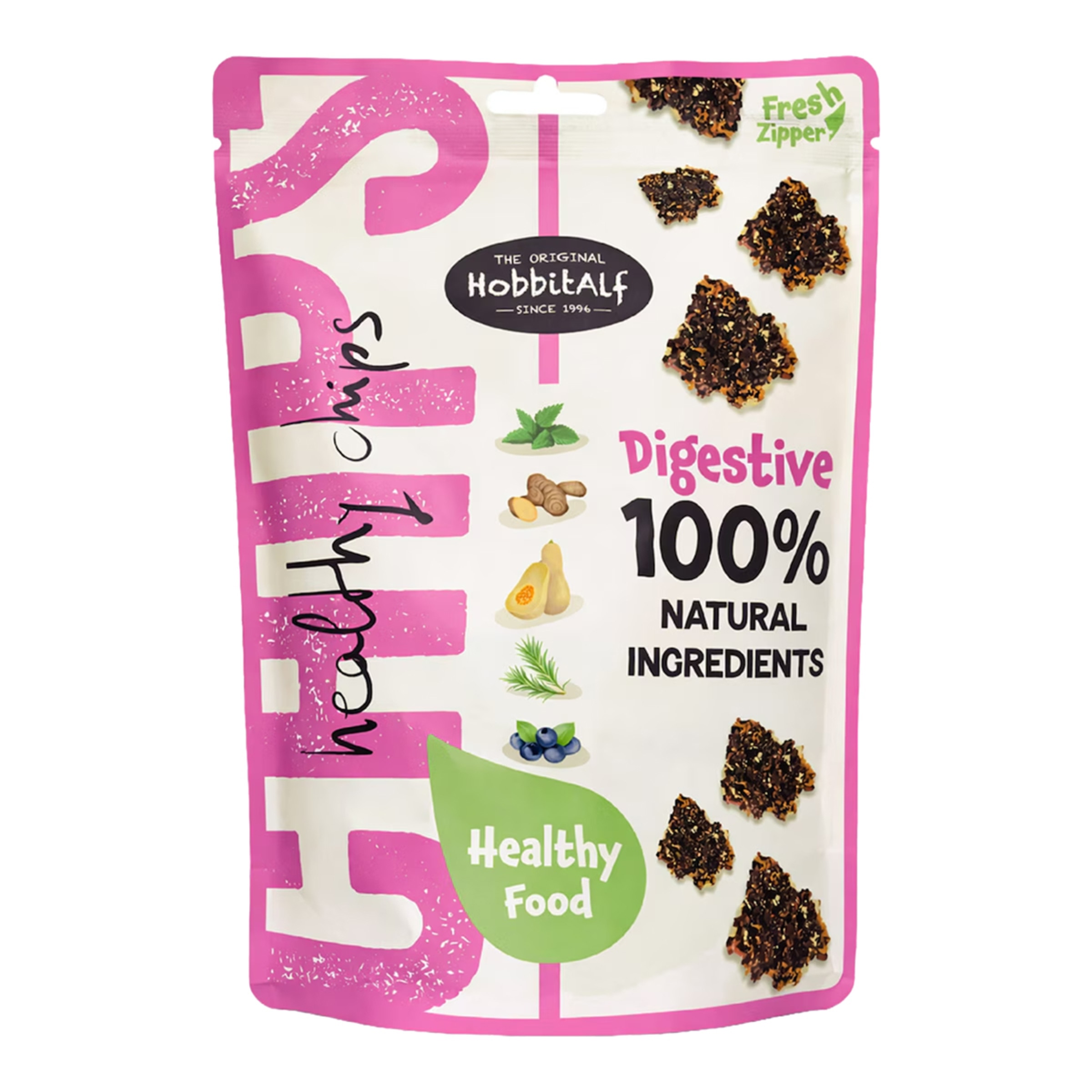 Imagen 0 de Snacks para perros Healthy Chips Digest para perros Hobbitalf 180 g