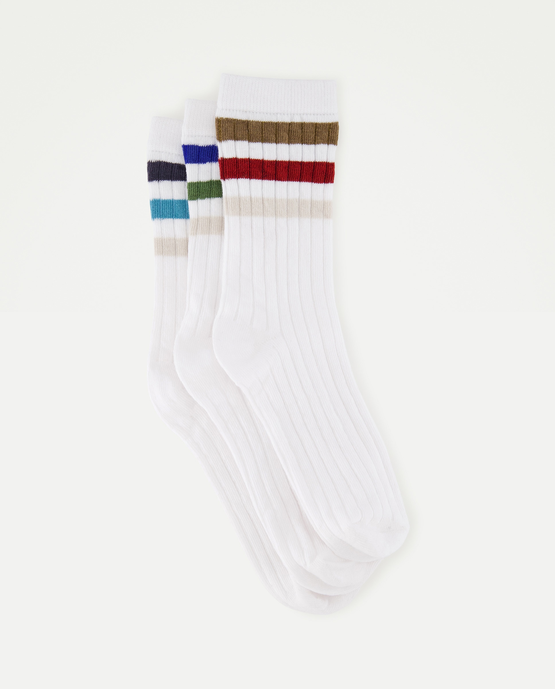 Imagem 0 de Pack de 3 Pares de Meias Desportivas Curtas às Riscas de Criança